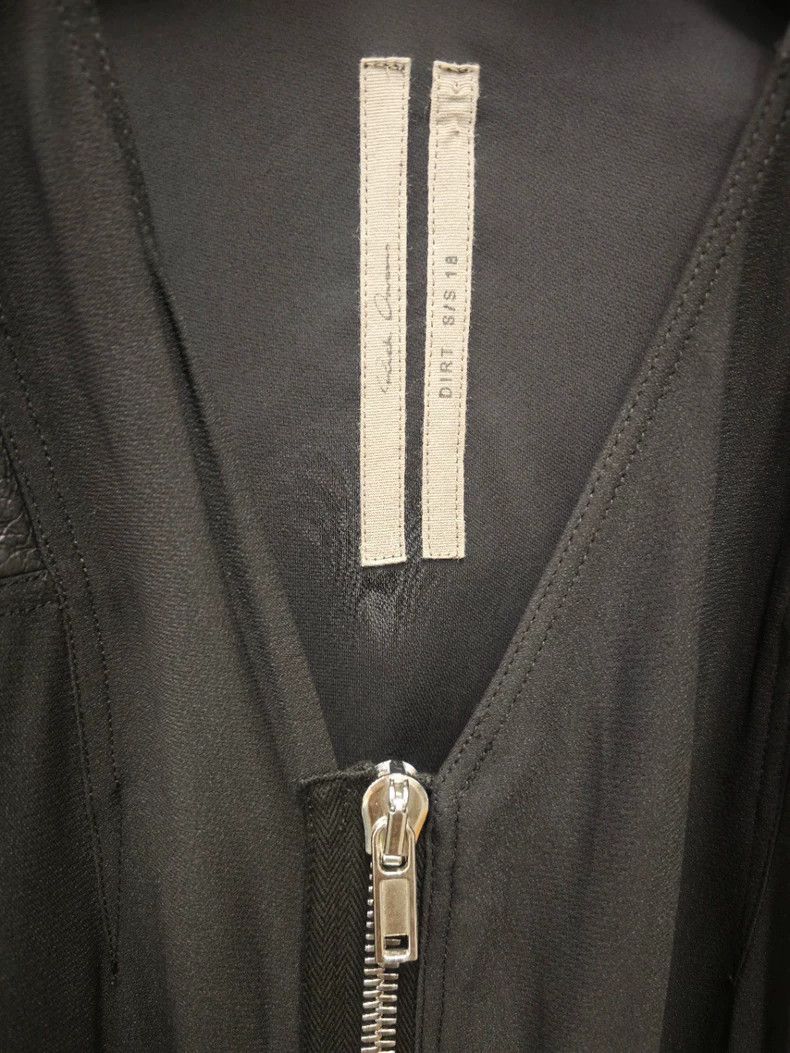 Rick Owens Black Zipped Top with Leather Sleeves Size US M / EU 48-50 / 2 - 3 Thumbnail