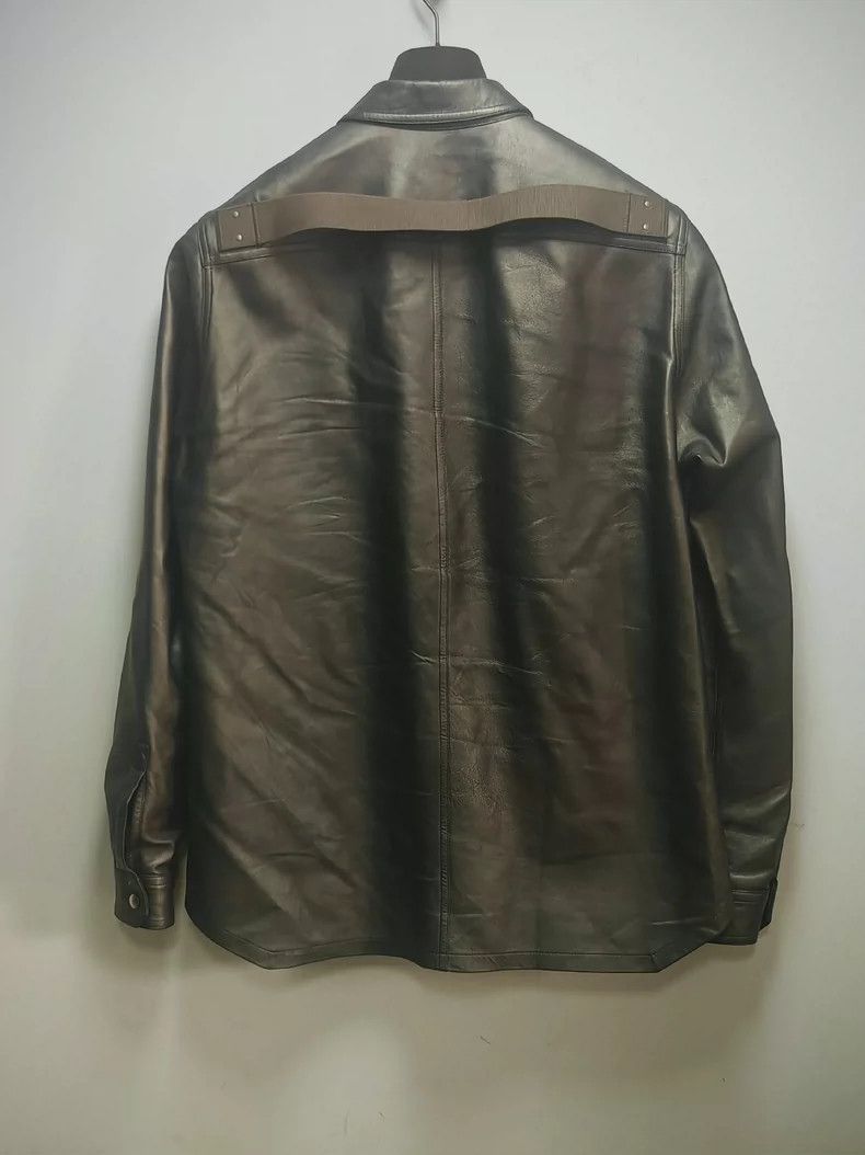 Rick Owens Rick Owens Metallic Coated Leather Jacket Size US L / EU 52-54 / 3 - 2 Thumbnail