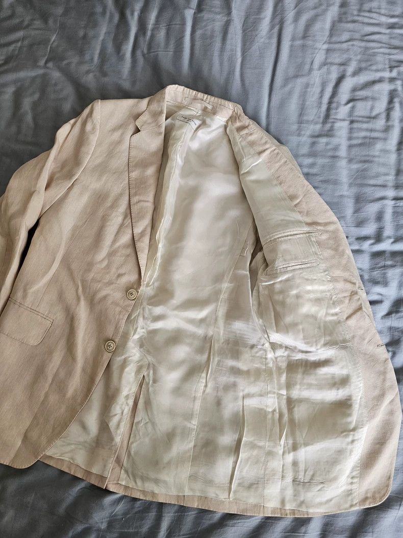 Dries Van Noten Dries Van Noten Light Pink Linen Blazer Size US L / EU 52-54 / 3 - 5 Thumbnail