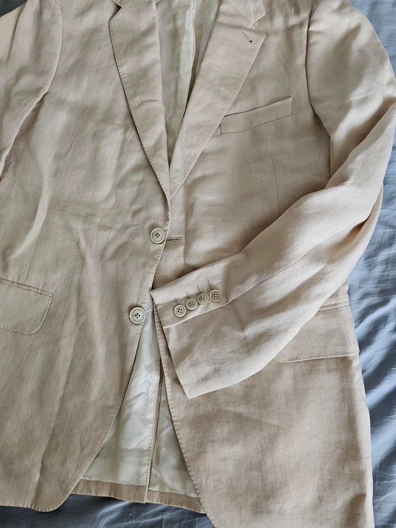 Dries Van Noten Dries Van Noten Light Pink Linen Blazer Size US L / EU 52-54 / 3 - 2 Thumbnail