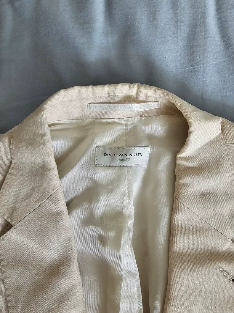 Dries Van Noten Dries Van Noten Light Pink Linen Blazer Size US L / EU 52-54 / 3 - 3 Thumbnail