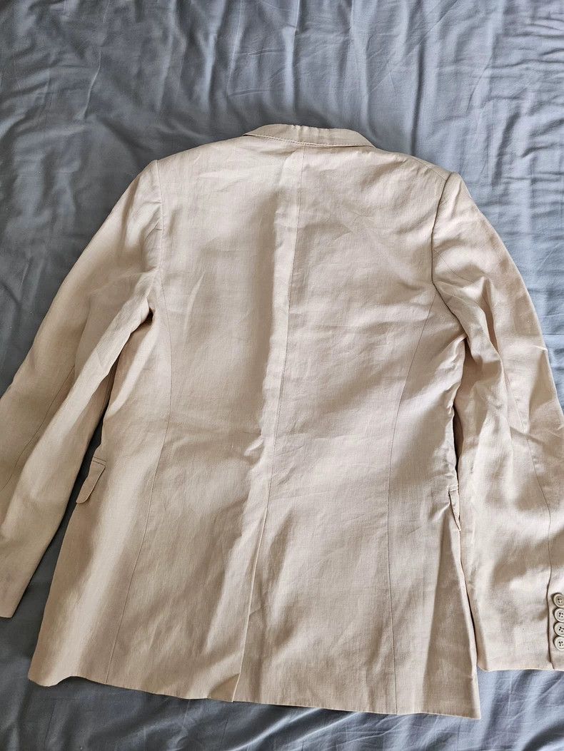 Dries Van Noten Dries Van Noten Light Pink Linen Blazer Size US L / EU 52-54 / 3 - 6 Thumbnail