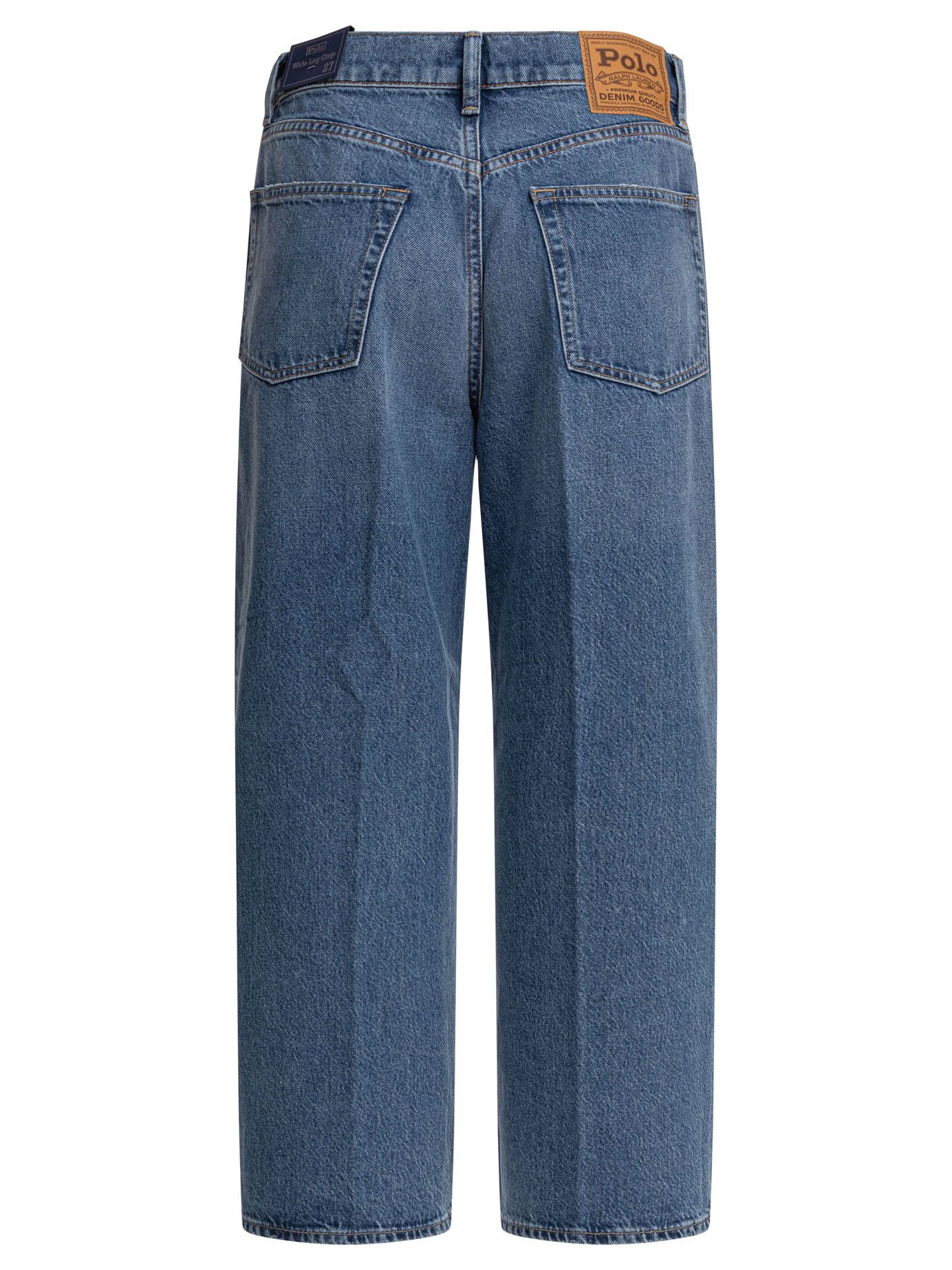 Polo Ralph Lauren Cropped Wide Leg Jeans Size 25" / US 0 / IT 36 - 2 Thumbnail