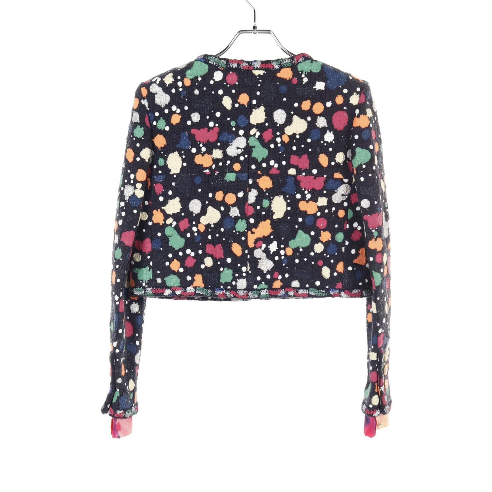 Chanel Chanel Chanel Coco Mark Button Cotton Jacket Cotton Outerwear P51354V38405 Size ONE SIZE - 2 Thumbnail