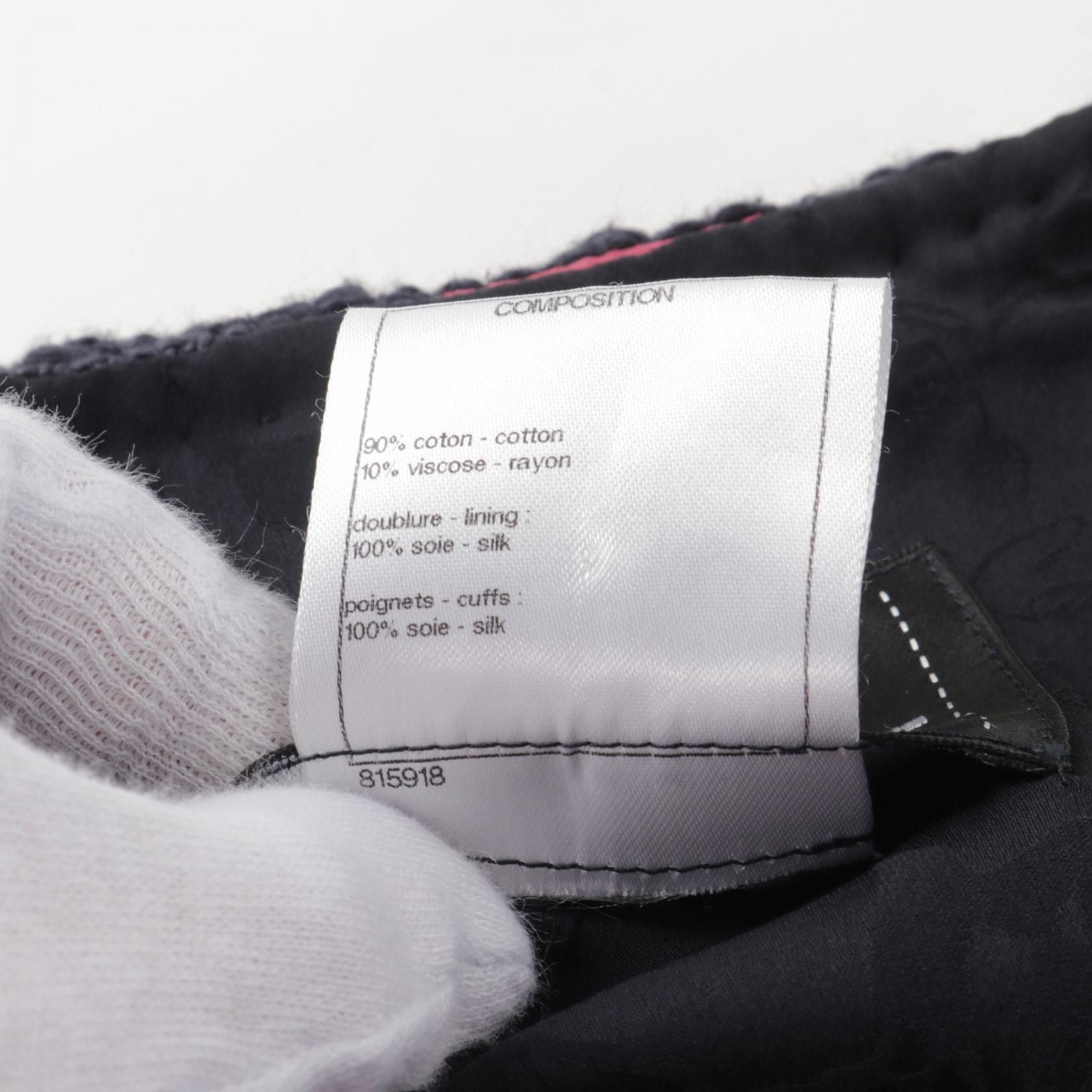 Chanel Chanel Chanel Coco Mark Button Cotton Jacket Cotton Outerwear P51354V38405 Size ONE SIZE - 4 Thumbnail