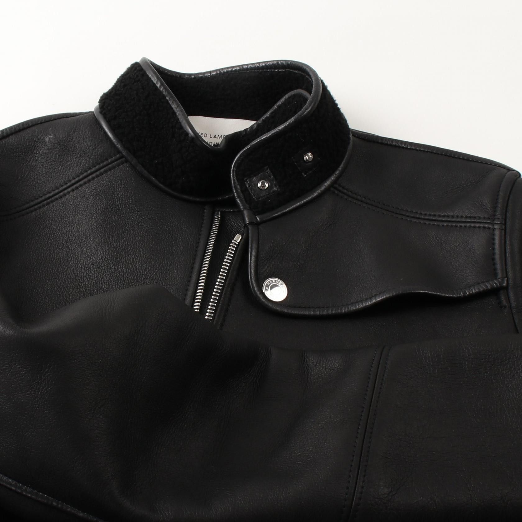 Hermes Hermes Hermes 87-7024 Lambskin Jacket Leather Outerwear Size ONE SIZE - 8 Thumbnail