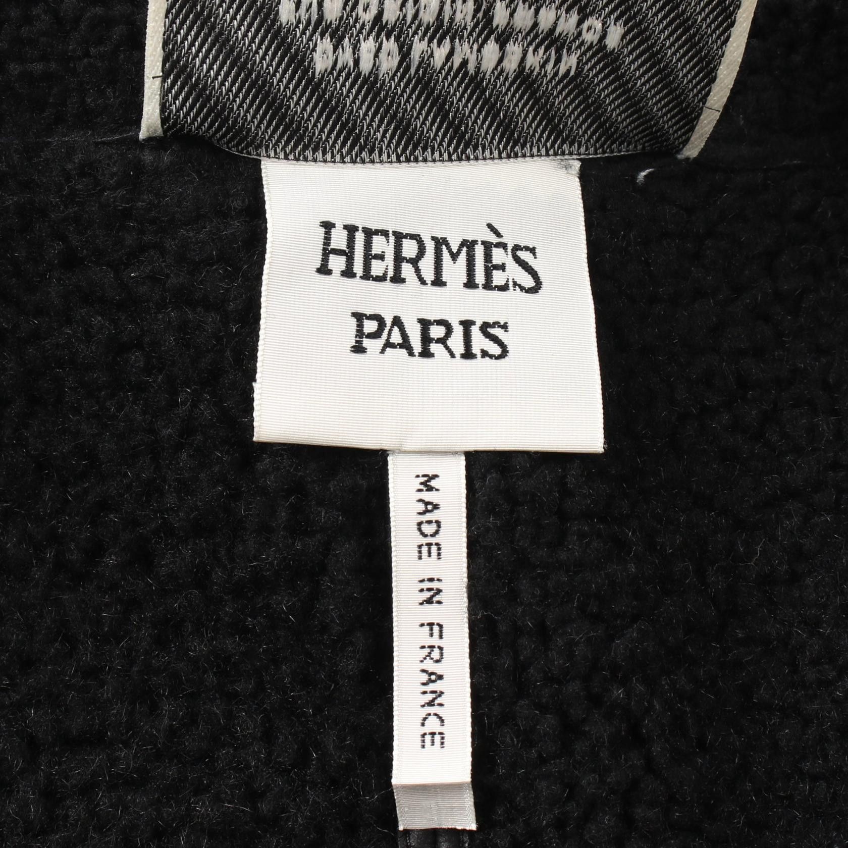 Hermes Hermes Hermes 87-7024 Lambskin Jacket Leather Outerwear Size ONE SIZE - 3 Thumbnail