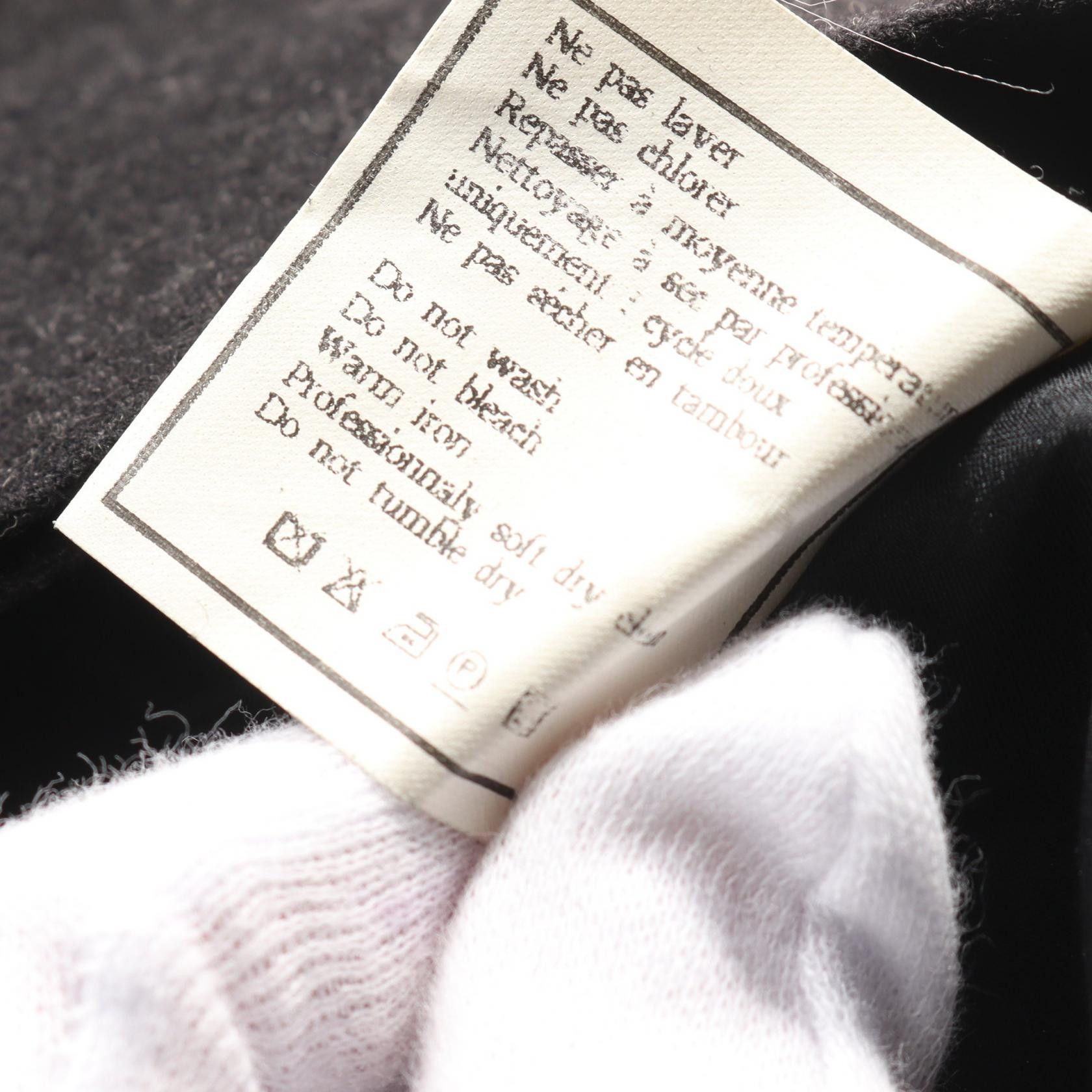 Chanel Chanel Chanel Coco Mark Button Wool Skirt Natural Material Skirts P05858 Size ONE SIZE - 4 Thumbnail