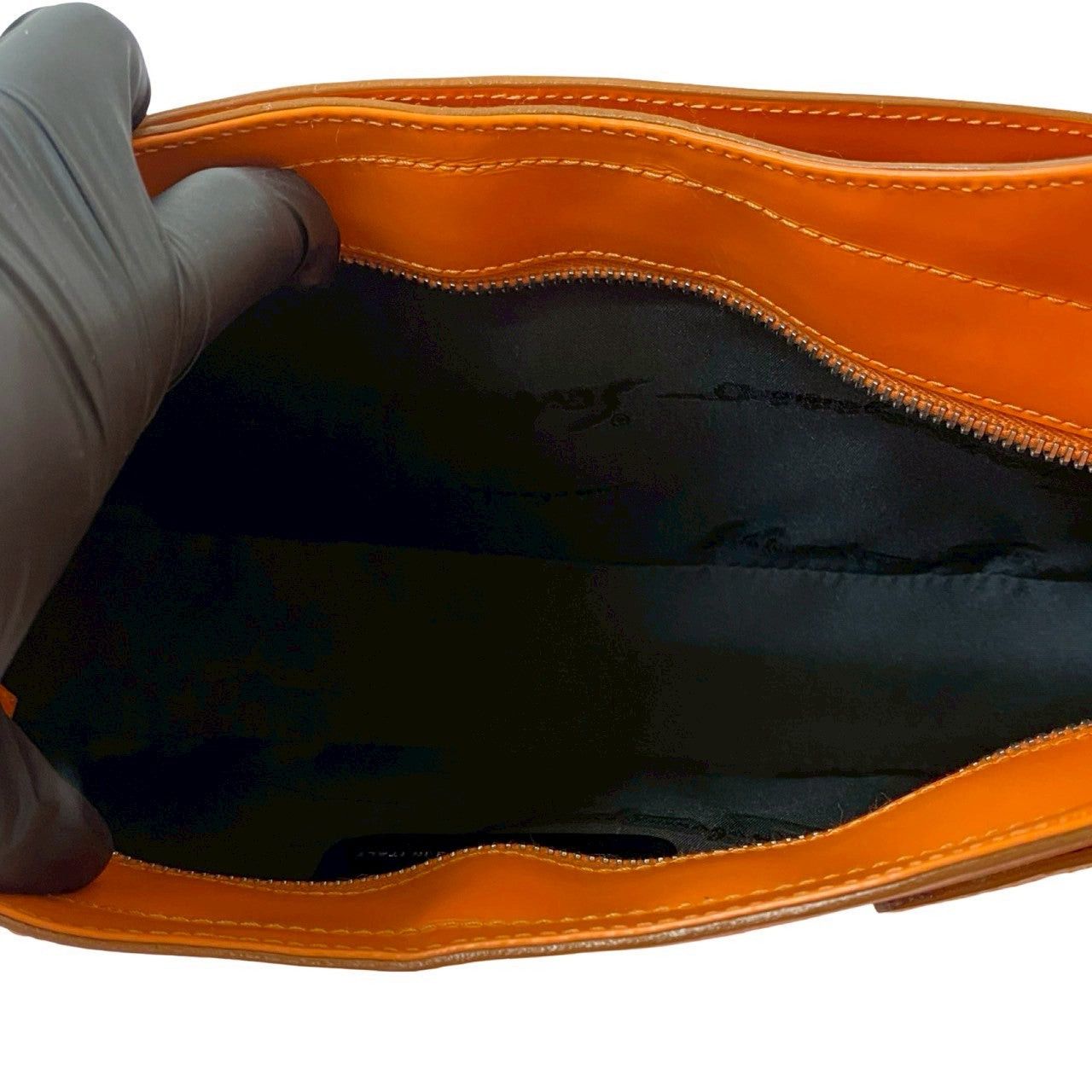 Salvatore Ferragamo Salvatore Ferragamo Shoulder Bag Orange Leather Size ONE SIZE - 9 Thumbnail