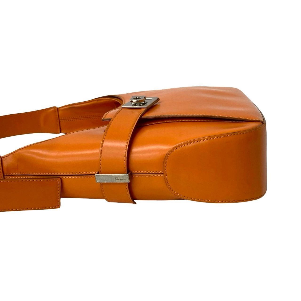 Salvatore Ferragamo Salvatore Ferragamo Shoulder Bag Orange Leather Size ONE SIZE - 5 Thumbnail