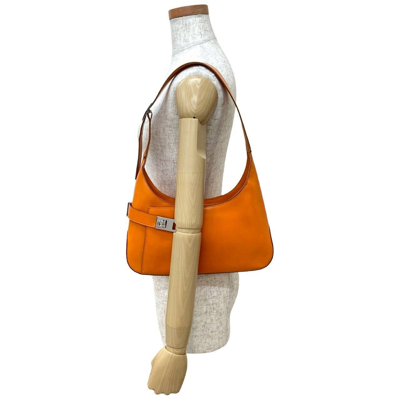 Salvatore Ferragamo Salvatore Ferragamo Shoulder Bag Orange Leather Size ONE SIZE - 2 Thumbnail