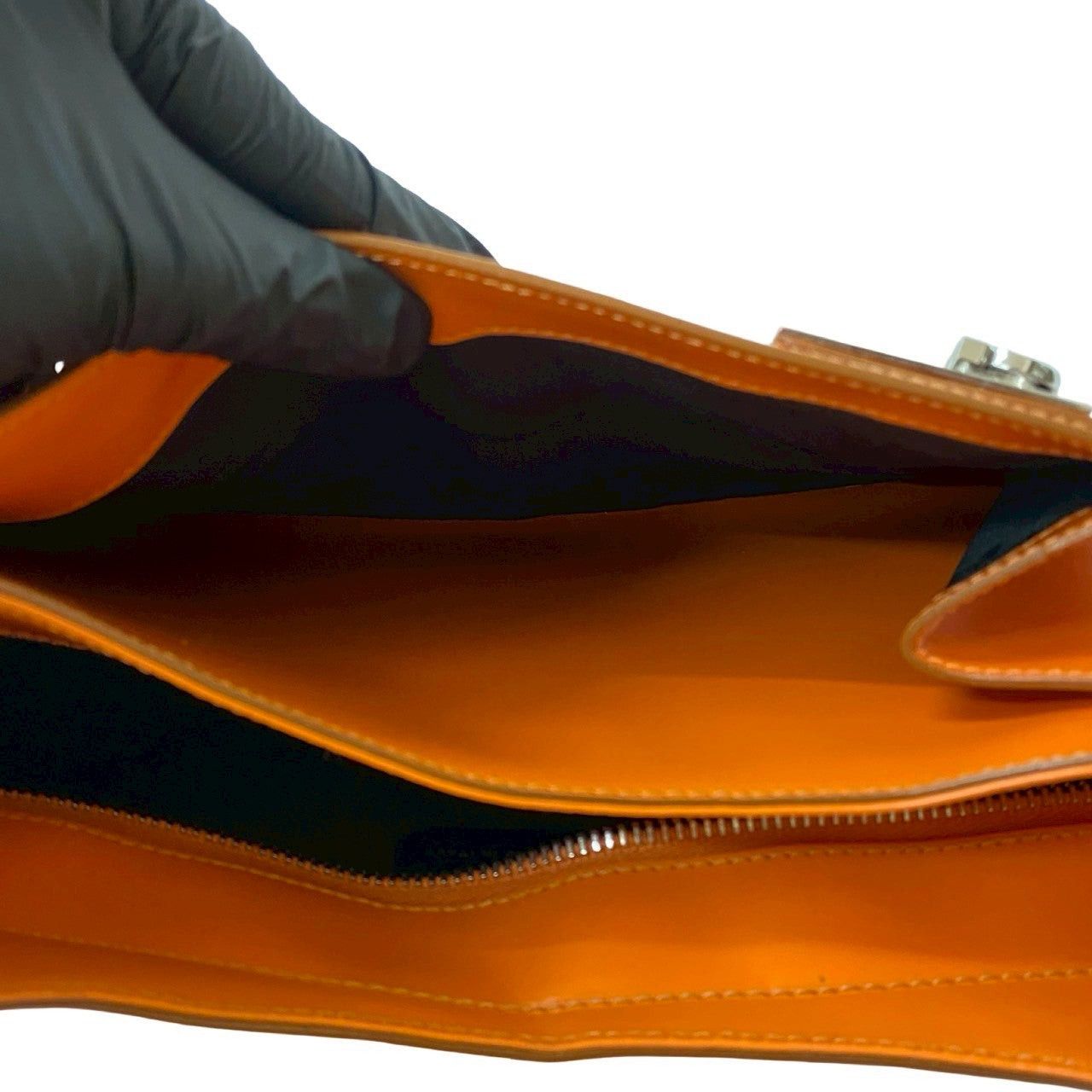 Salvatore Ferragamo Salvatore Ferragamo Shoulder Bag Orange Leather Size ONE SIZE - 10 Thumbnail