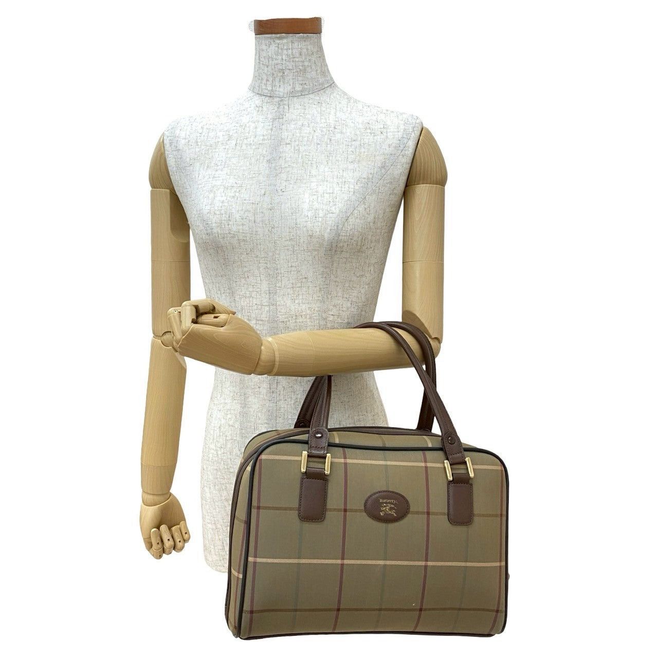 Burberry Burberry Handbag Brown Cotton Size ONE SIZE - 2 Thumbnail
