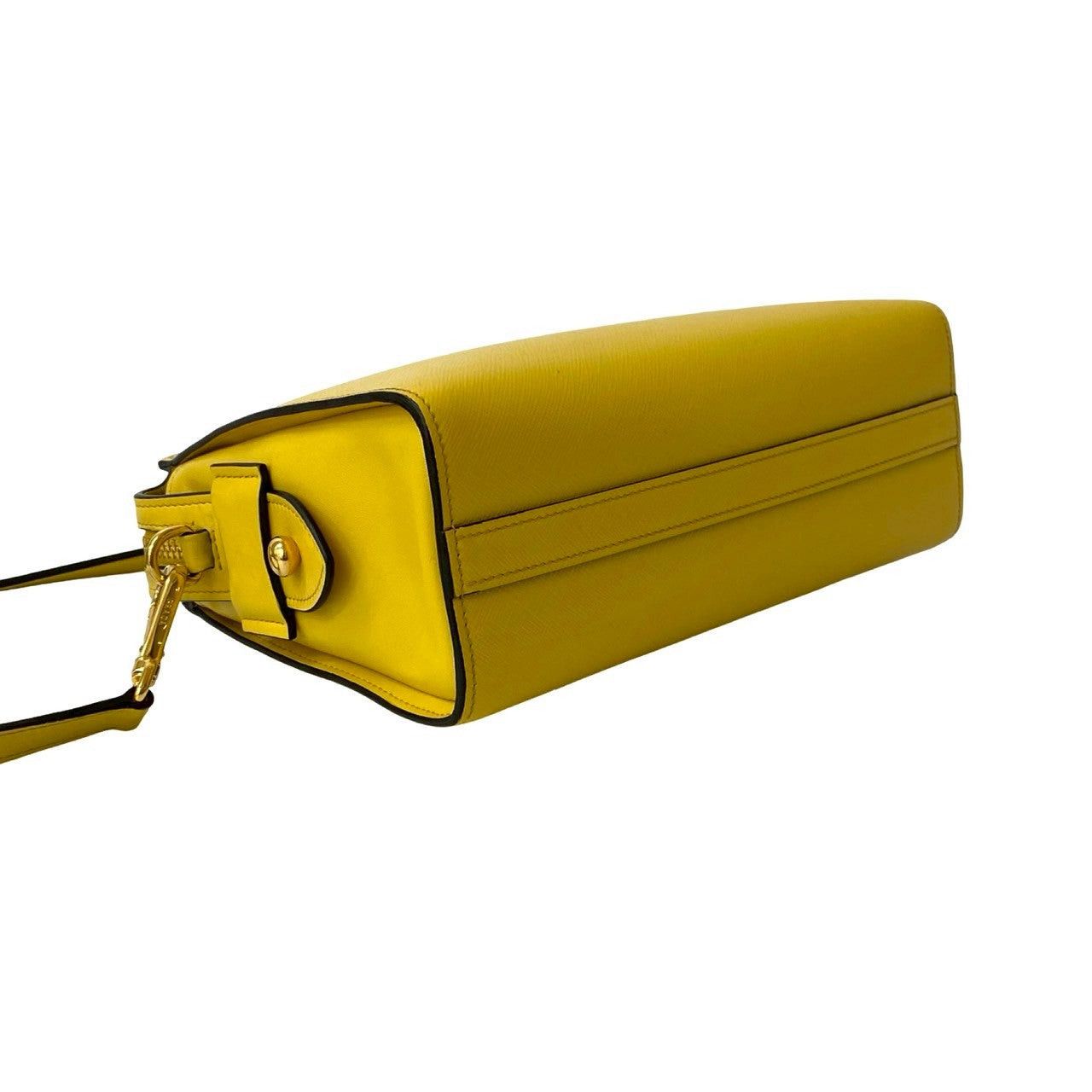 Prada Prada Shoulder Bag Yellow Leather Size ONE SIZE - 7 Thumbnail