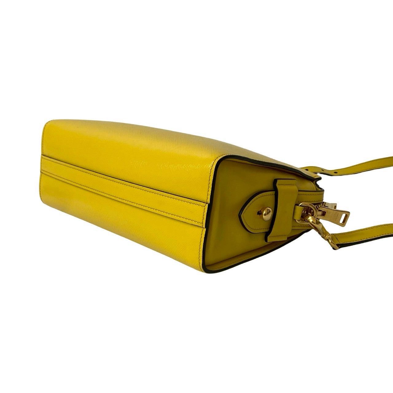 Prada Prada Shoulder Bag Yellow Leather Size ONE SIZE - 8 Thumbnail