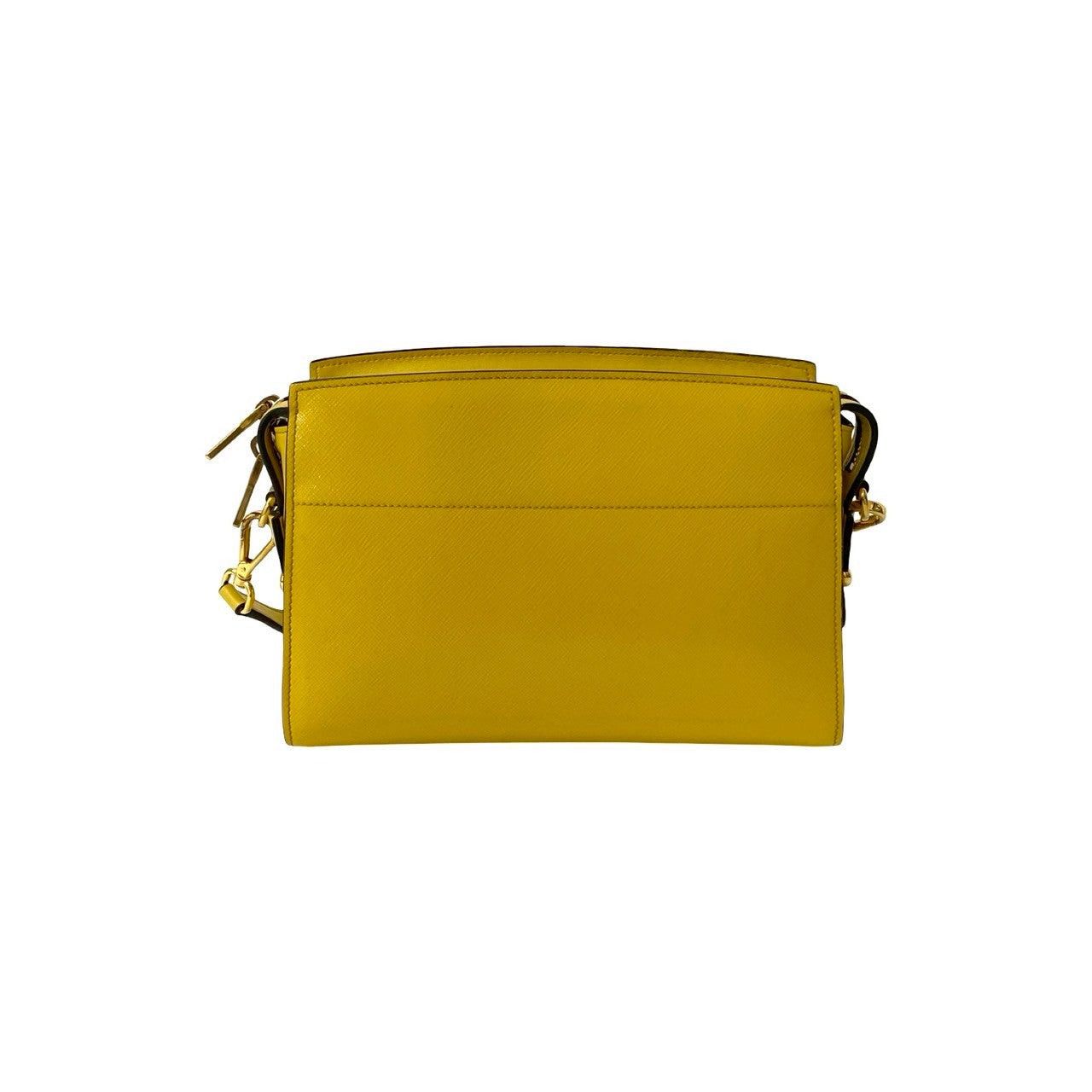 Prada Prada Shoulder Bag Yellow Leather Size ONE SIZE - 3 Thumbnail