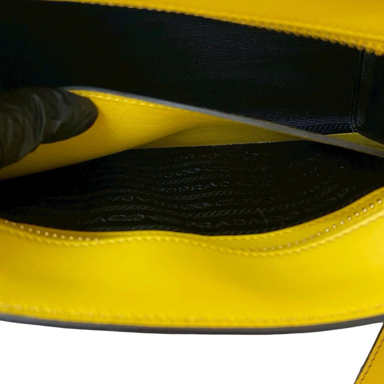 Prada Prada Shoulder Bag Yellow Leather Size ONE SIZE - 10 Thumbnail