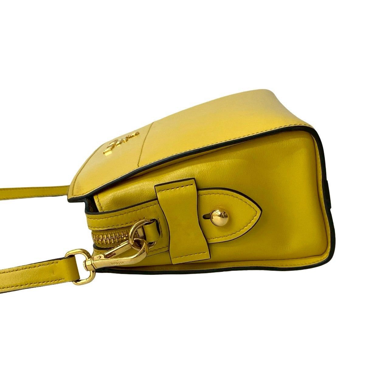 Prada Prada Shoulder Bag Yellow Leather Size ONE SIZE - 5 Thumbnail