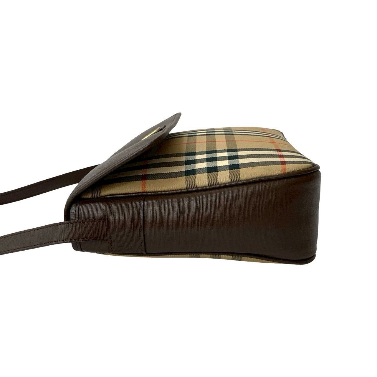 Burberry Burberry Shoulder Bag Brown Cotton Size ONE SIZE - 5 Thumbnail