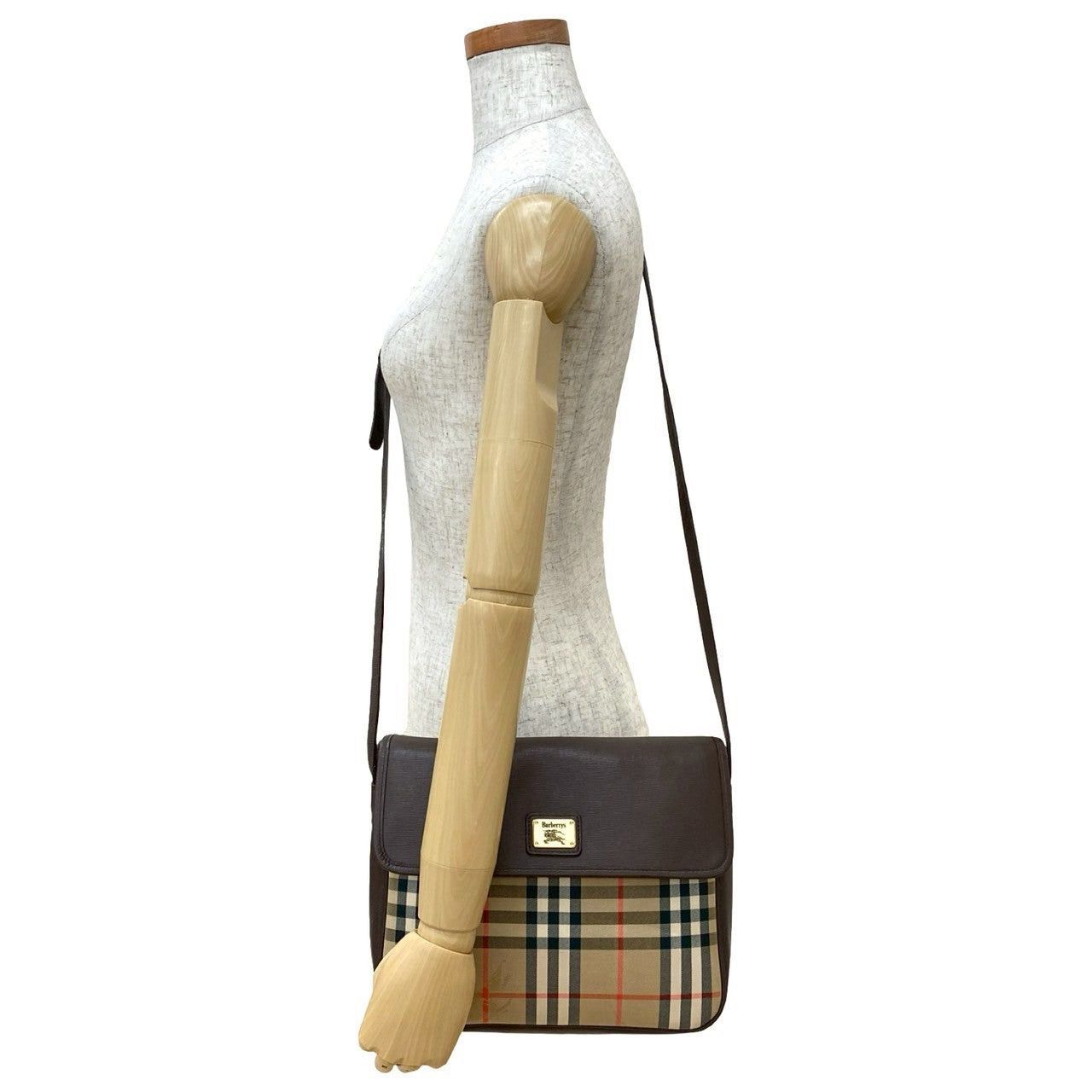 Burberry Burberry Shoulder Bag Brown Cotton Size ONE SIZE - 2 Thumbnail