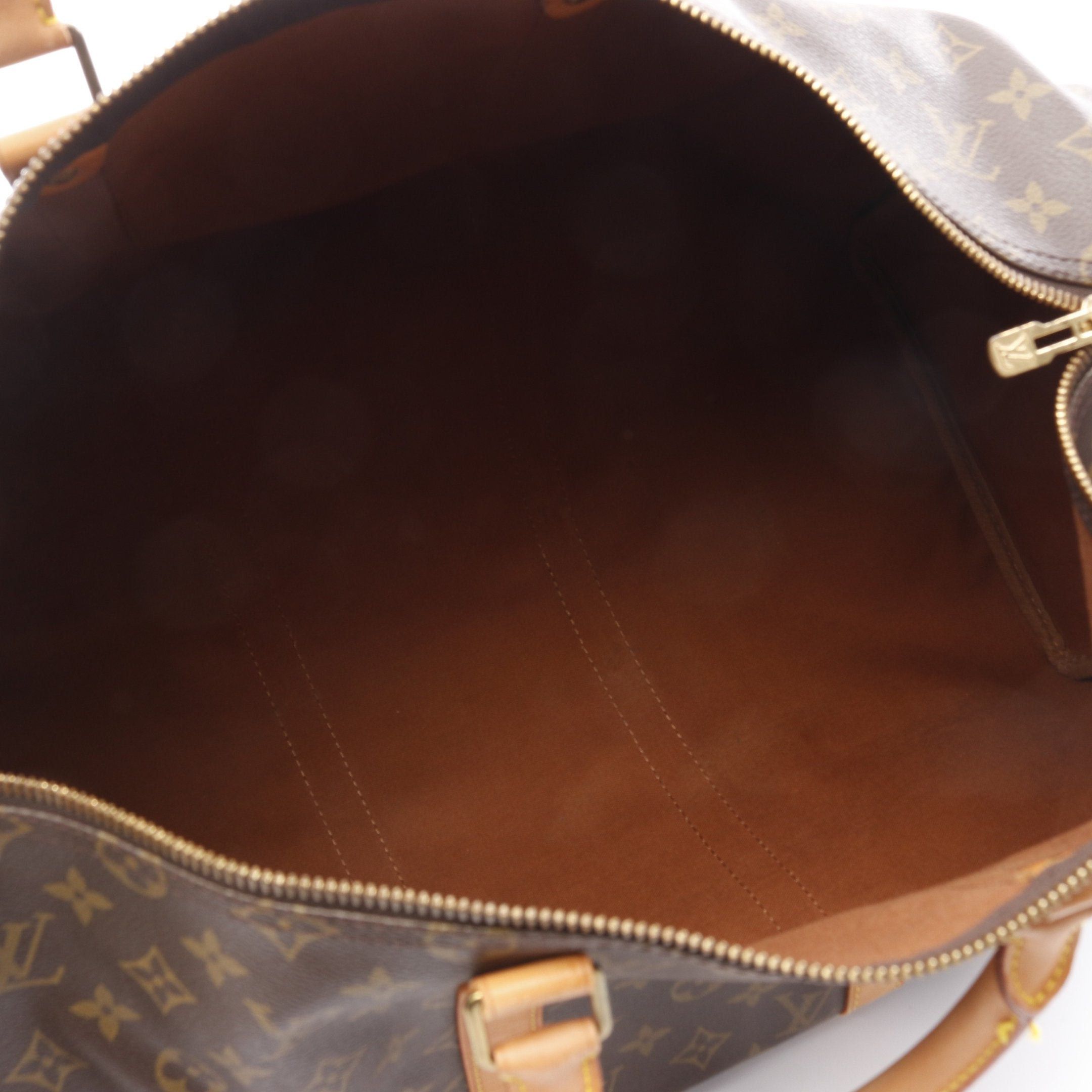Louis Vuitton Louis Vuitton Keepall 50 Monogram Boston Bag Leather Brown Size ONE SIZE - 3 Thumbnail