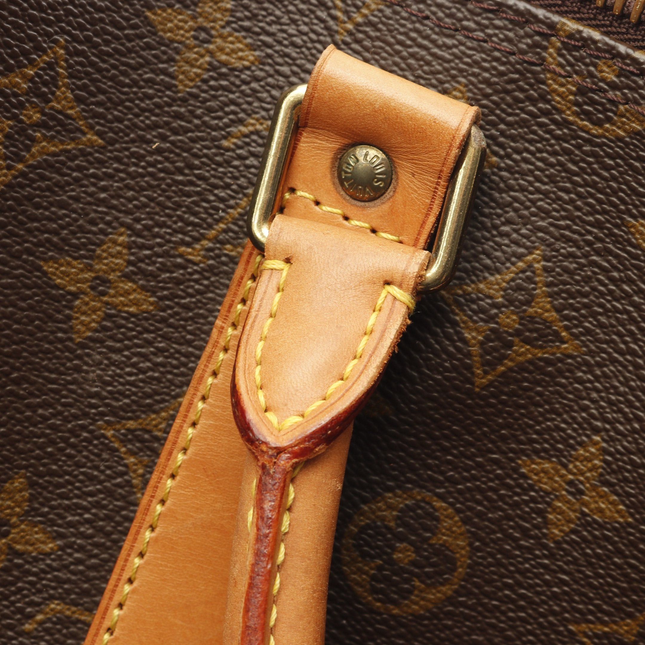 Louis Vuitton Louis Vuitton Keepall 55 Monogram Boston Bag Leather Brown Size ONE SIZE - 7 Thumbnail