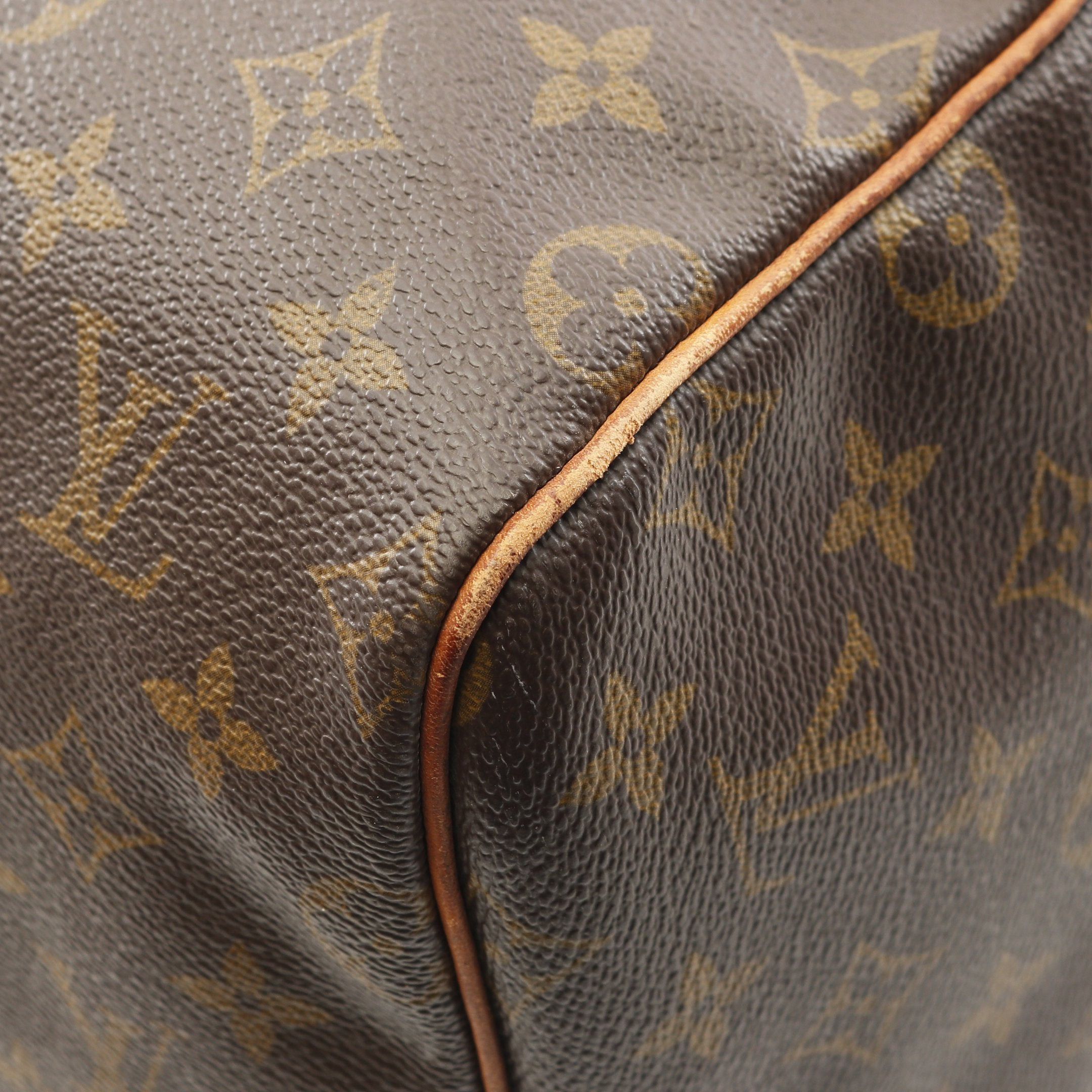 Louis Vuitton Louis Vuitton Keepall 55 Monogram Boston Bag Leather Brown Size ONE SIZE - 8 Thumbnail