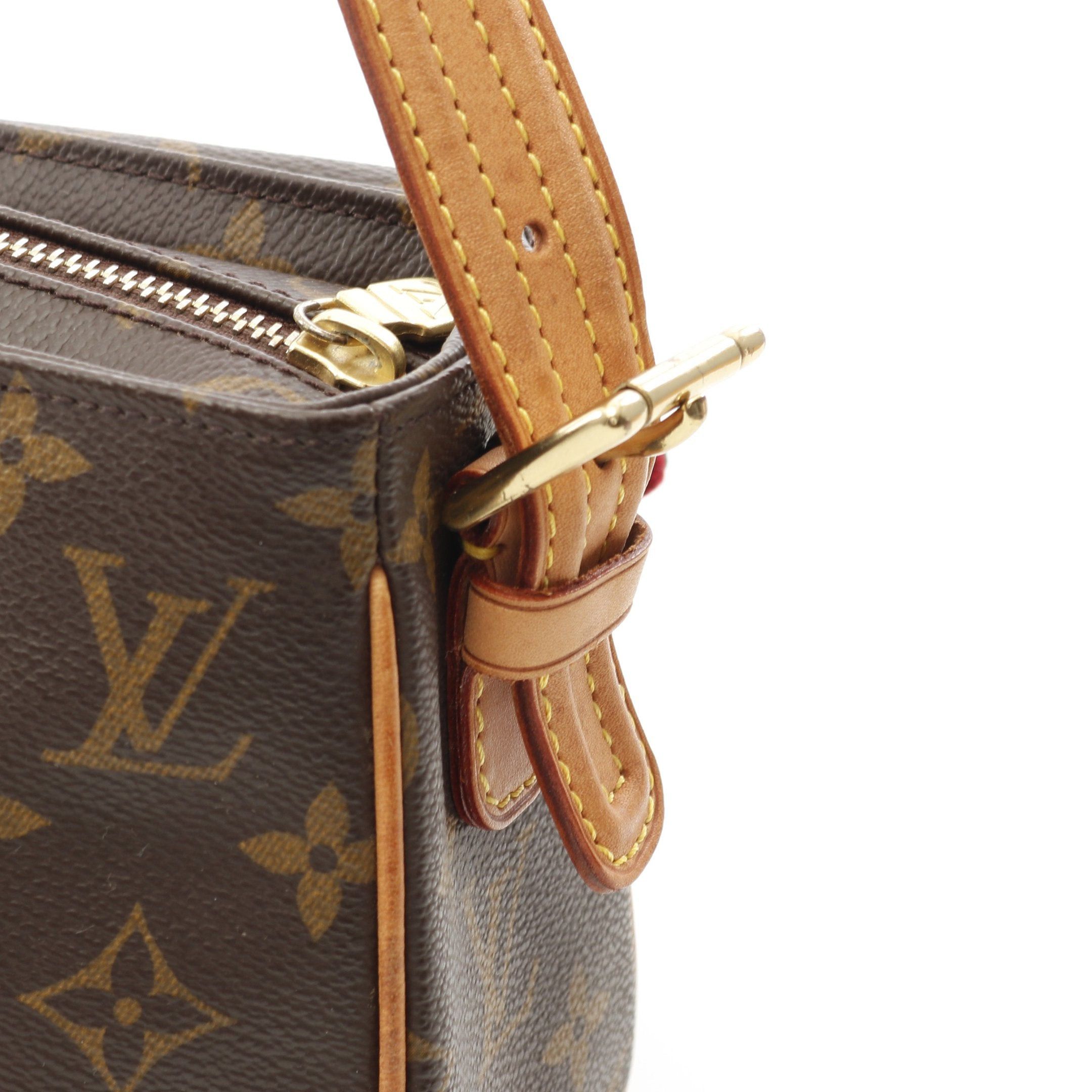 Louis Vuitton Louis Vuitton Vivacite Mm Monogram Shoulder Bag Leather Brown Size ONE SIZE - 8 Thumbnail