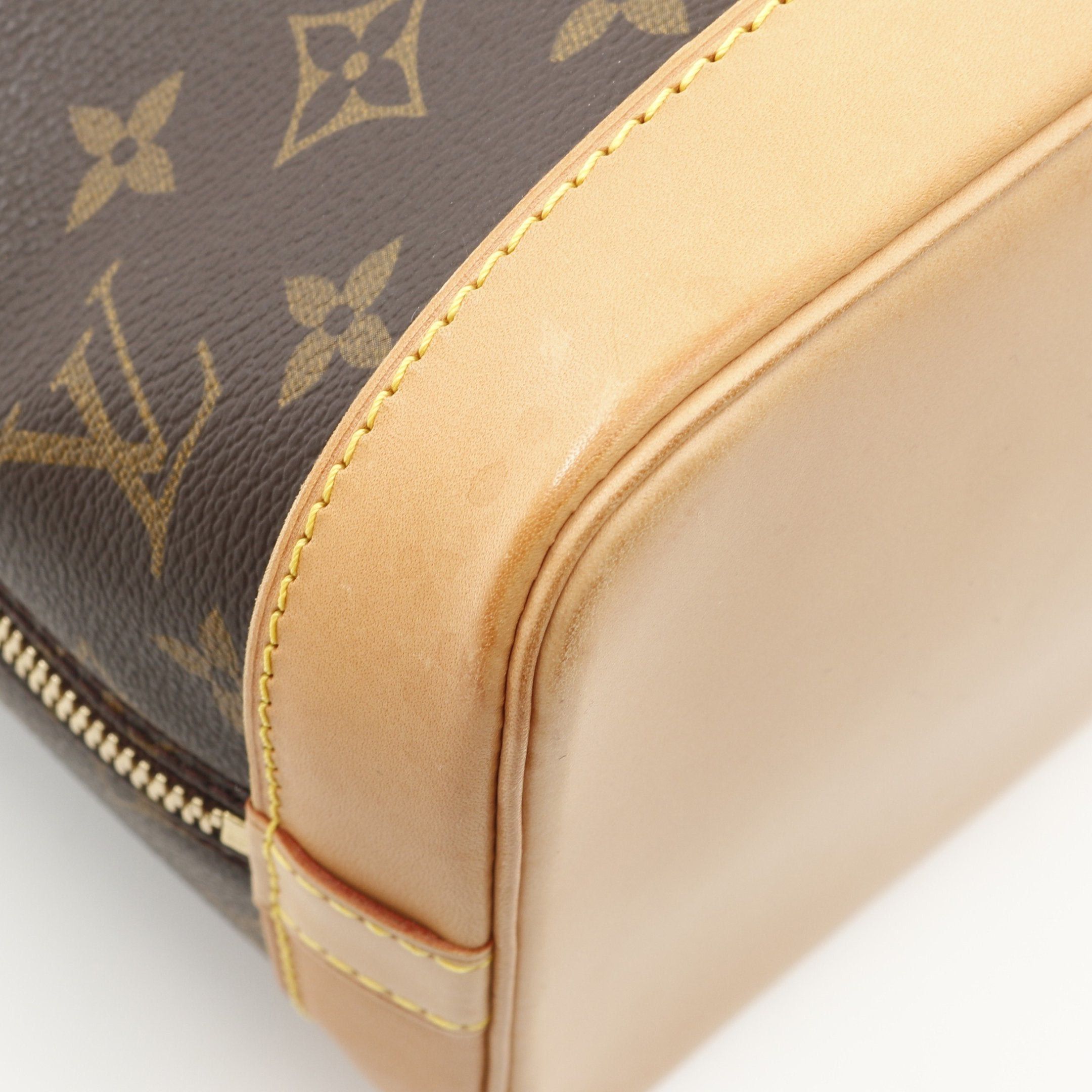 Louis Vuitton Louis Vuitton Alma Pm Monogram Handbag Leather Brown Size ONE SIZE - 6 Thumbnail