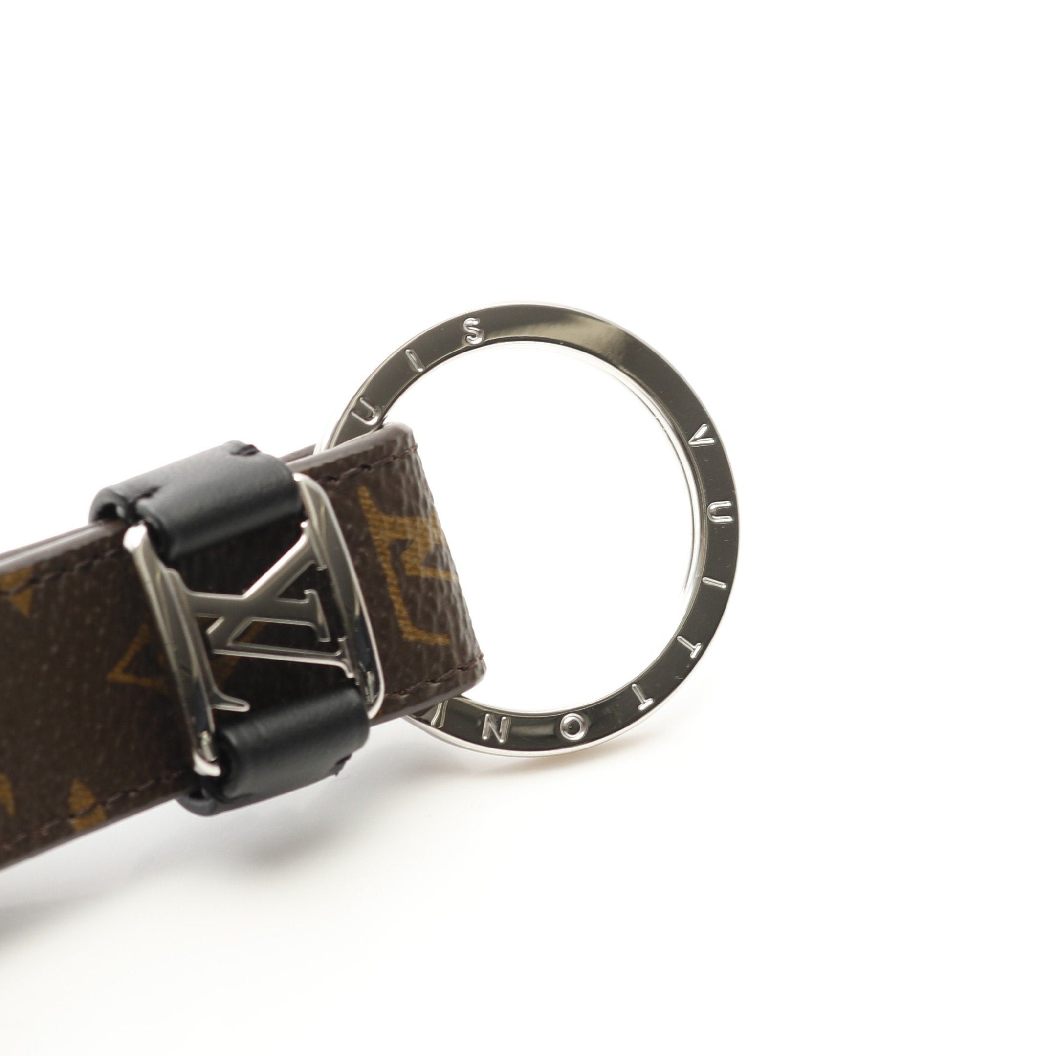 Louis Vuitton Louis Vuitton Lv Dragonne Monogram Macassar Key Ring Leather Brown Black Size ONE SIZE - 4 Thumbnail