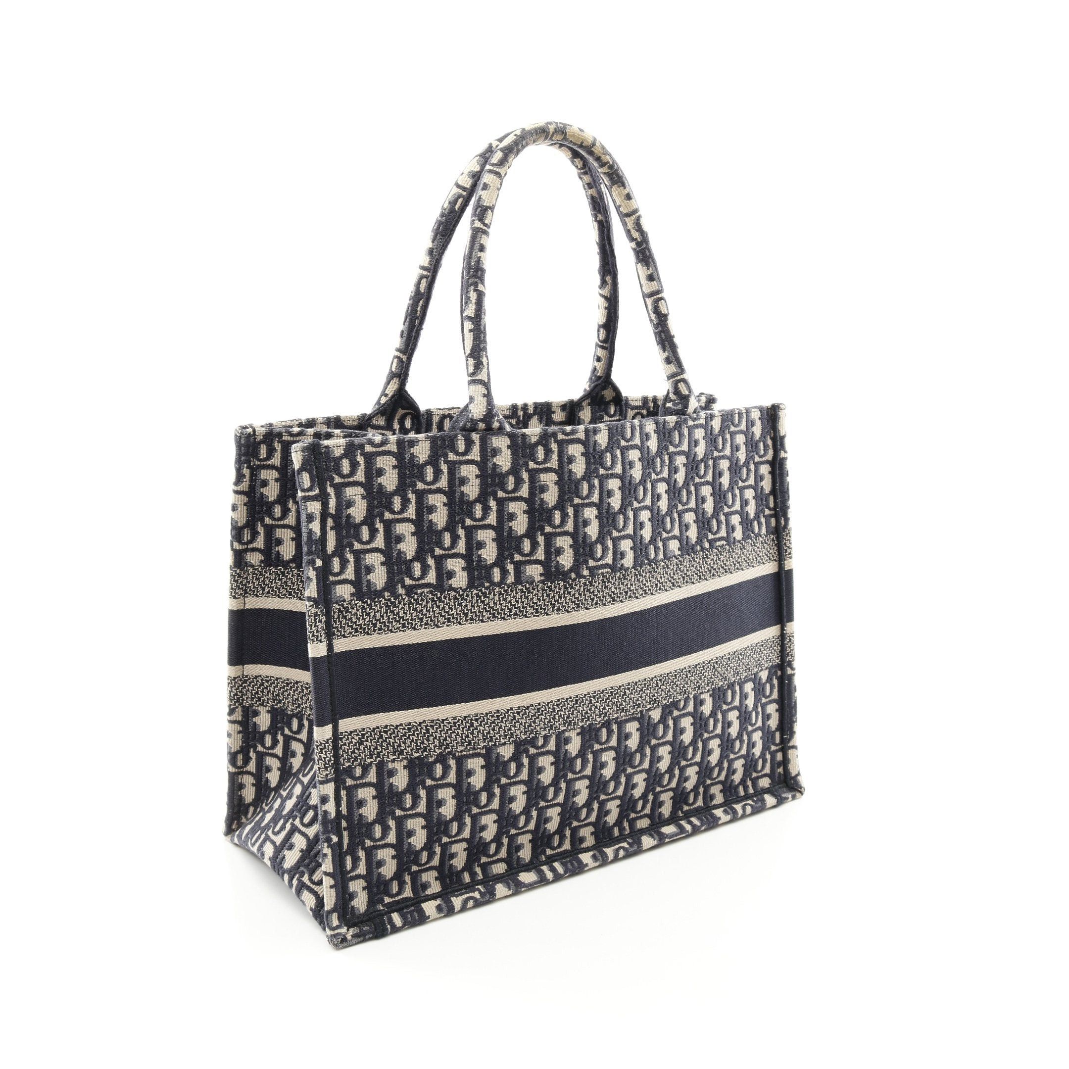 Dior Dior Book Tote Medium Handbag Bag Canvas Navy Ivory Size ONE SIZE - 2 Thumbnail