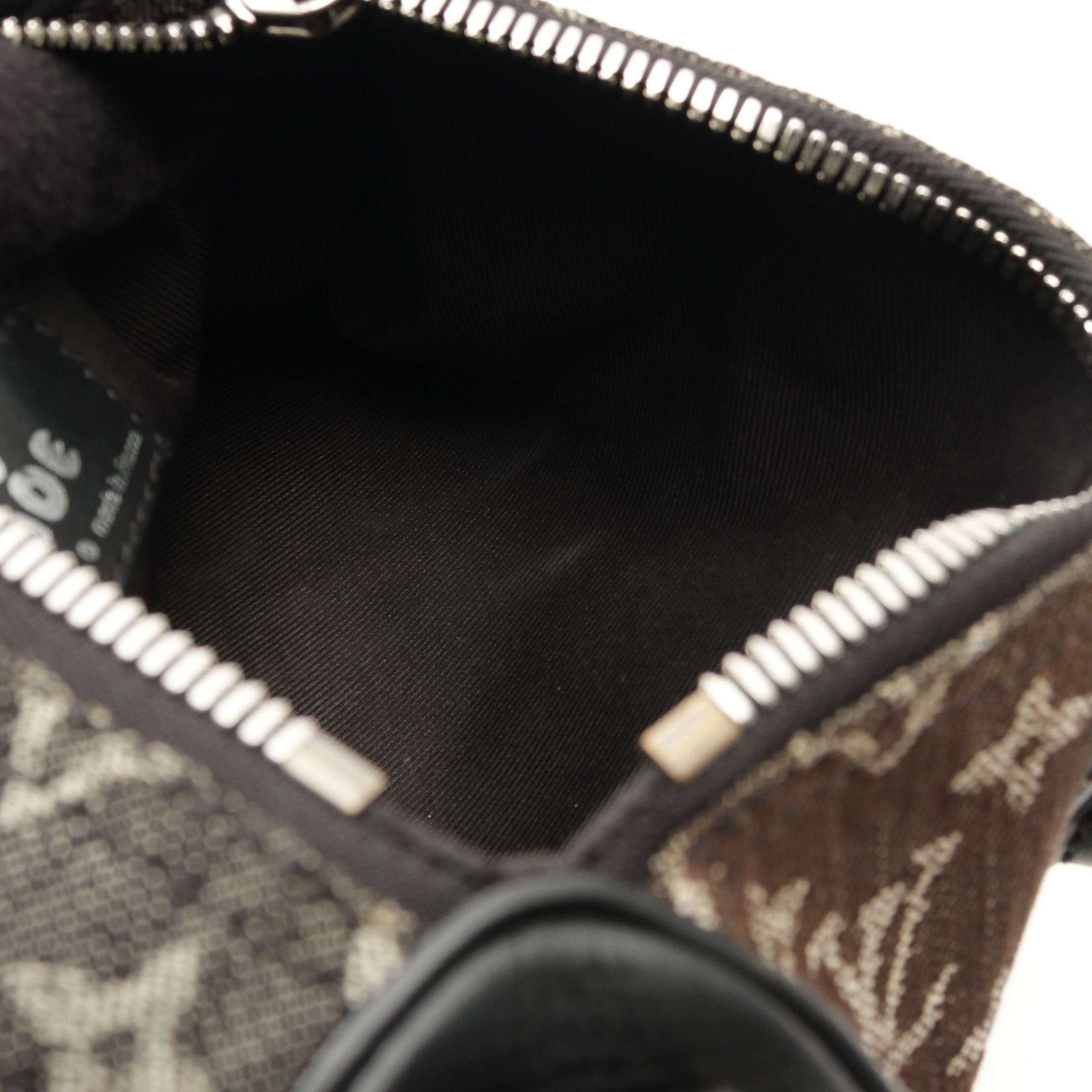 Louis Vuitton Louis Vuitton Louis Vuitton * Nigo Keepall Xs Monogram Denim Noir Handbag Mini Boston Bag Canvas Leather Black Size ONE SIZE - 8 Thumbnail