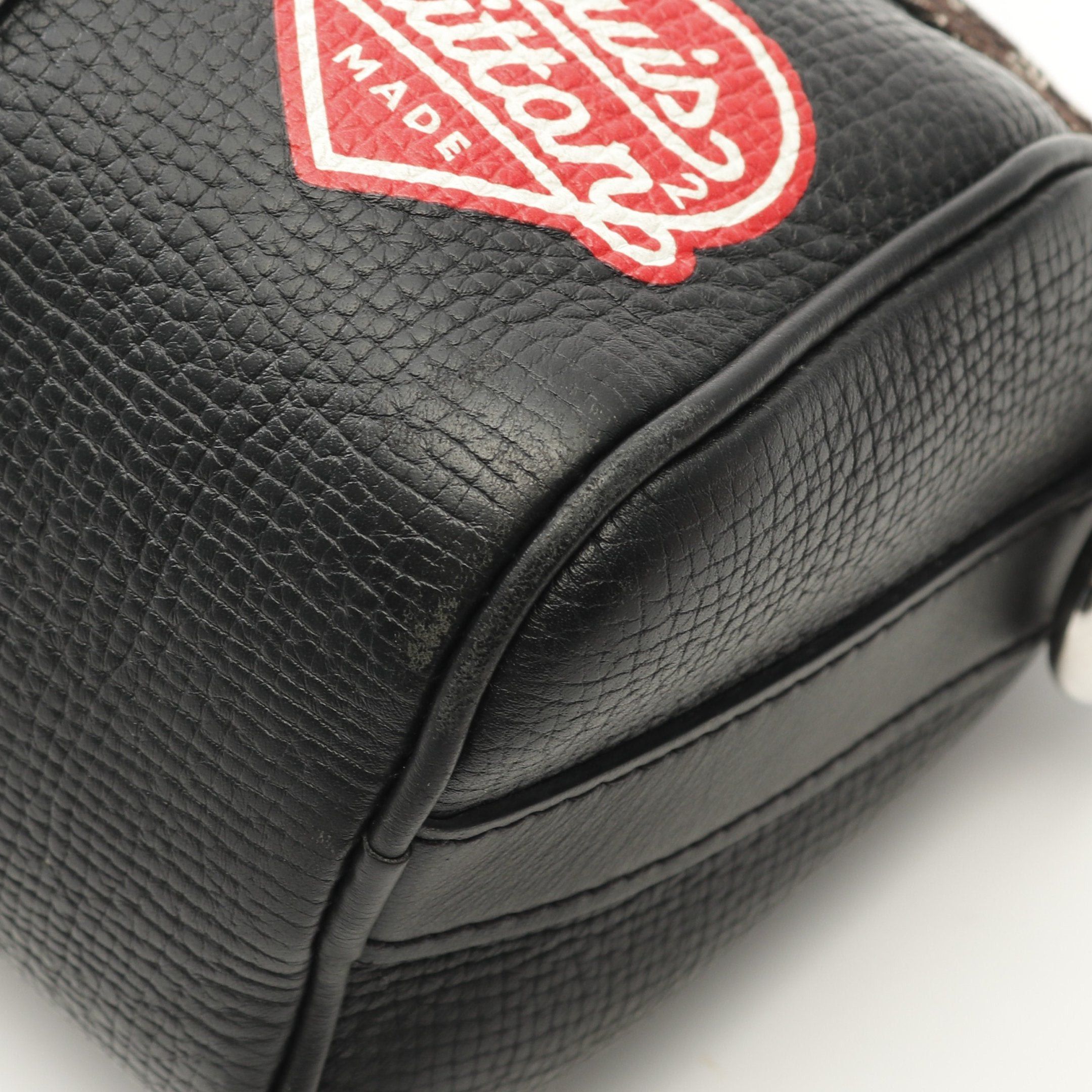 Louis Vuitton Louis Vuitton Louis Vuitton * Nigo Keepall Xs Monogram Denim Noir Handbag Mini Boston Bag Canvas Leather Black Size ONE SIZE - 5 Thumbnail
