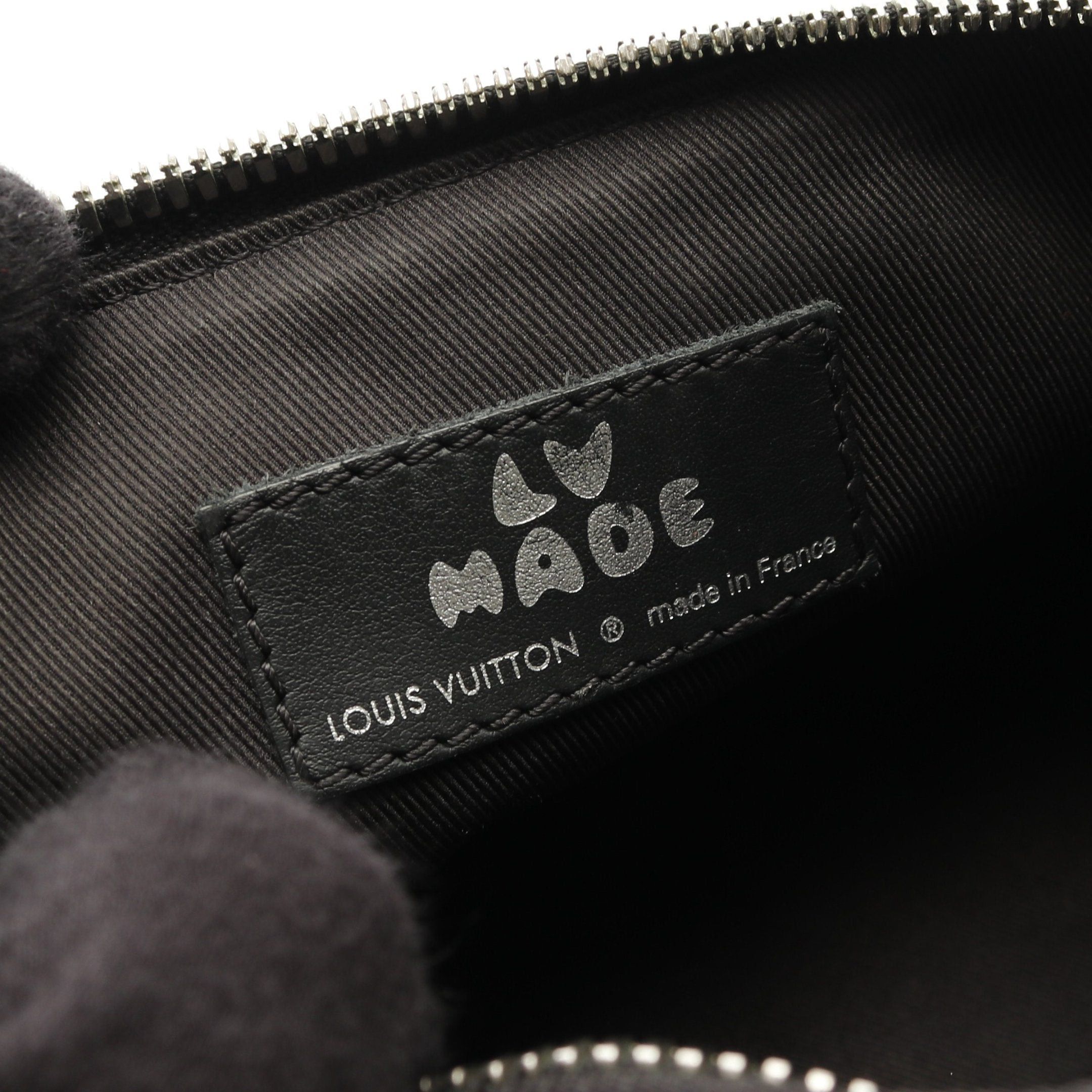Louis Vuitton Louis Vuitton Louis Vuitton * Nigo Keepall Xs Monogram Denim Noir Handbag Mini Boston Bag Canvas Leather Black Size ONE SIZE - 4 Thumbnail