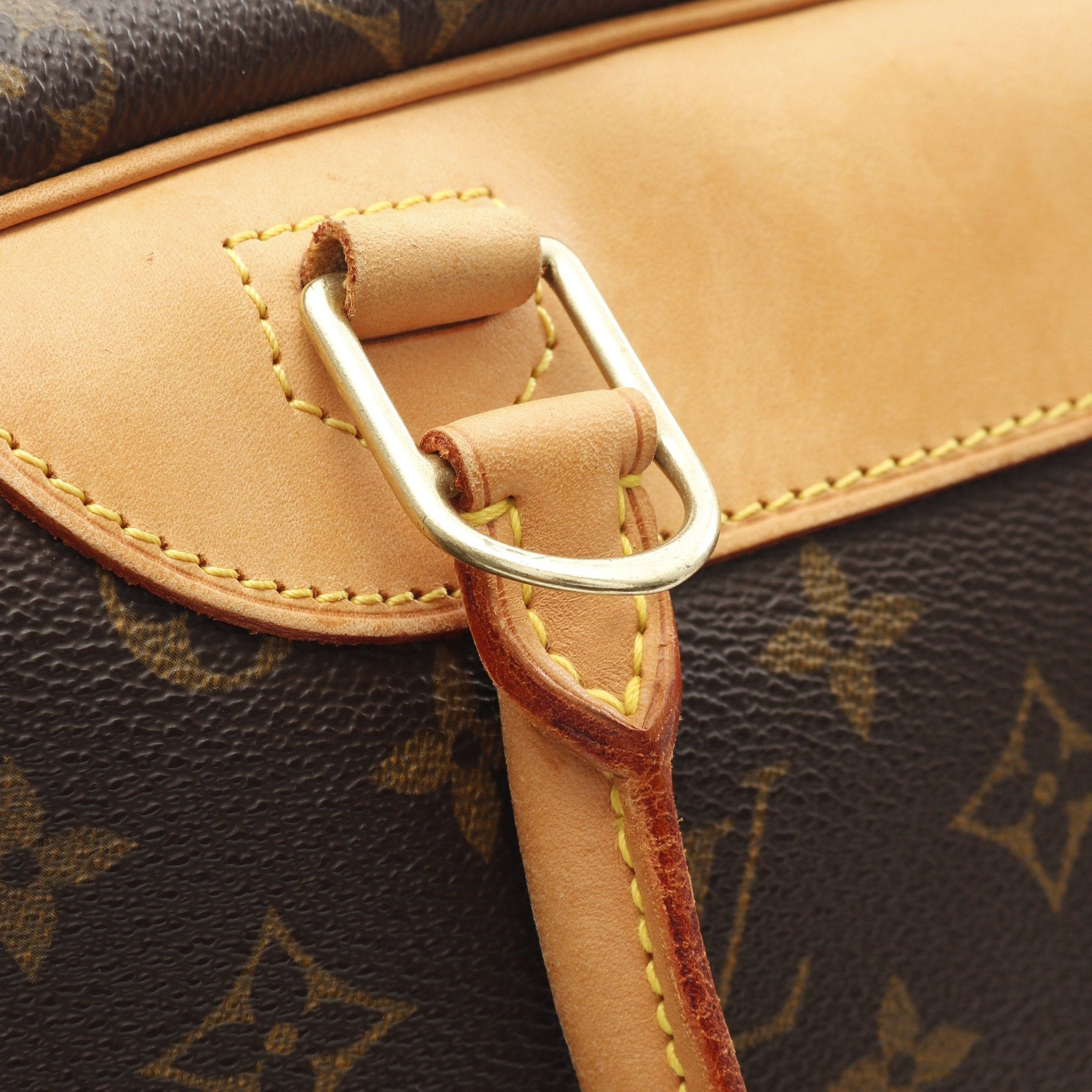 Louis Vuitton Louis Vuitton Deauville Bowling Vanity Monogram Handbag Leather Brown Size ONE SIZE - 8 Thumbnail