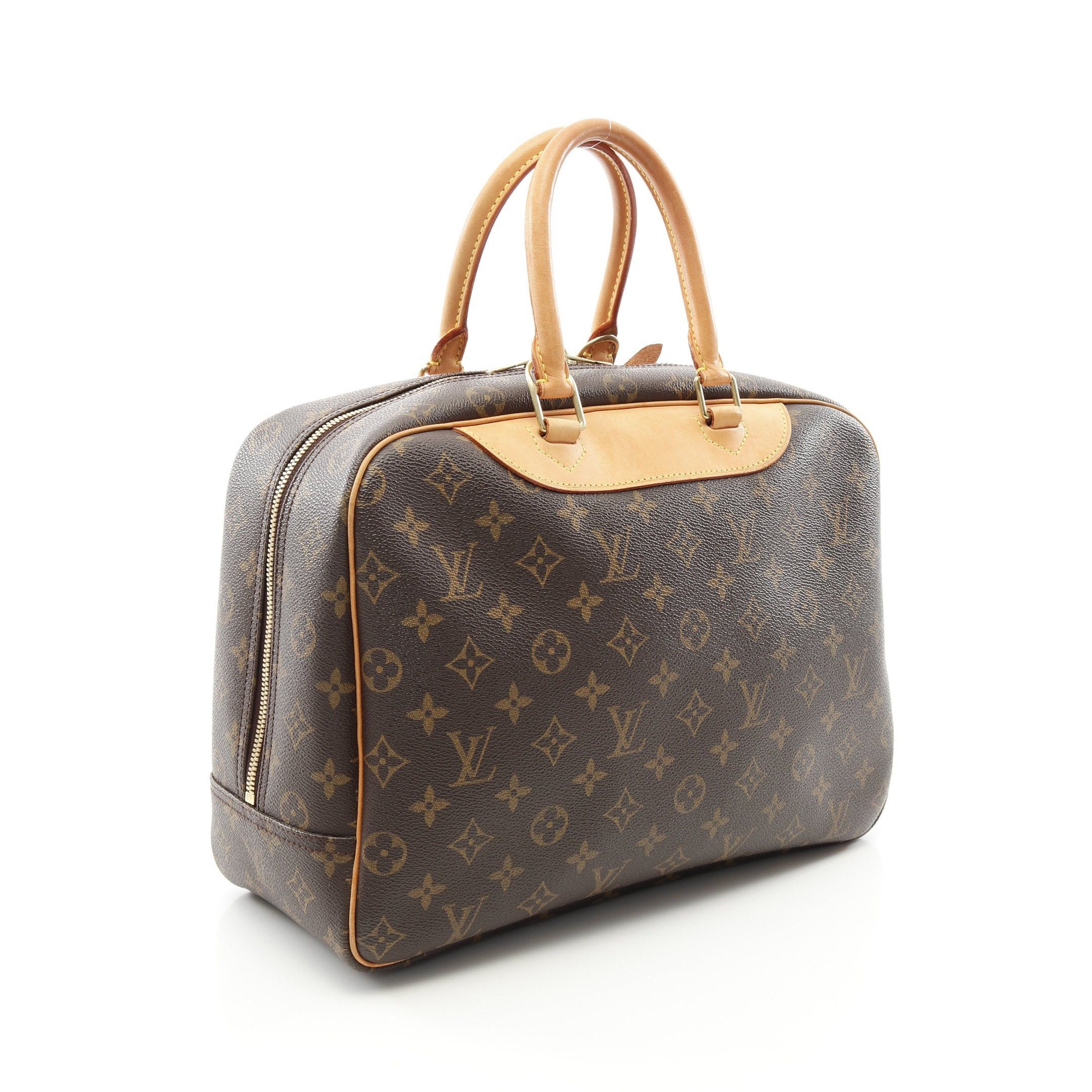 Louis Vuitton Louis Vuitton Deauville Bowling Vanity Monogram Handbag Leather Brown Size ONE SIZE - 2 Thumbnail