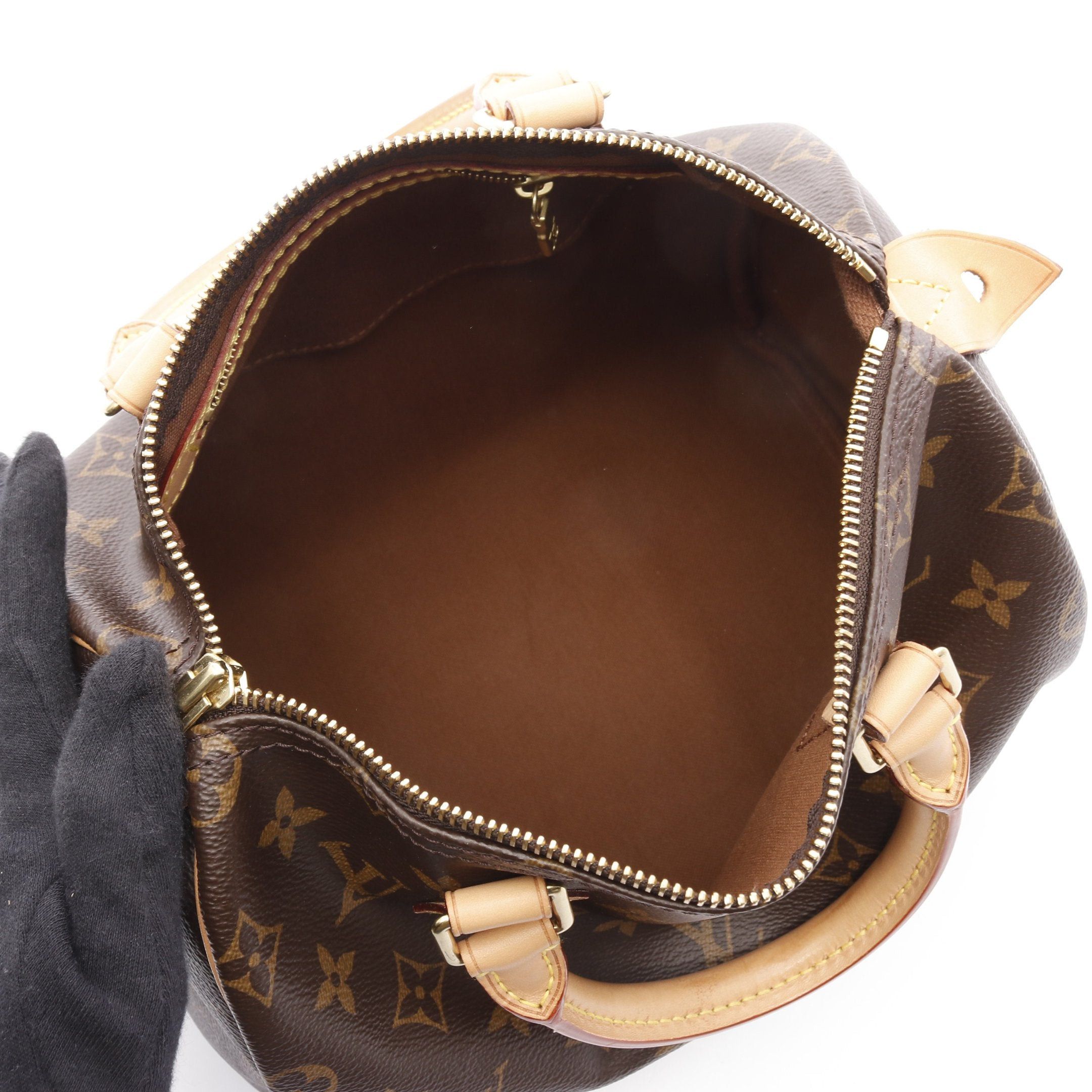 Louis Vuitton Louis Vuitton Speedy 25 Monogram Handbag Leather Brown Size ONE SIZE - 3 Thumbnail