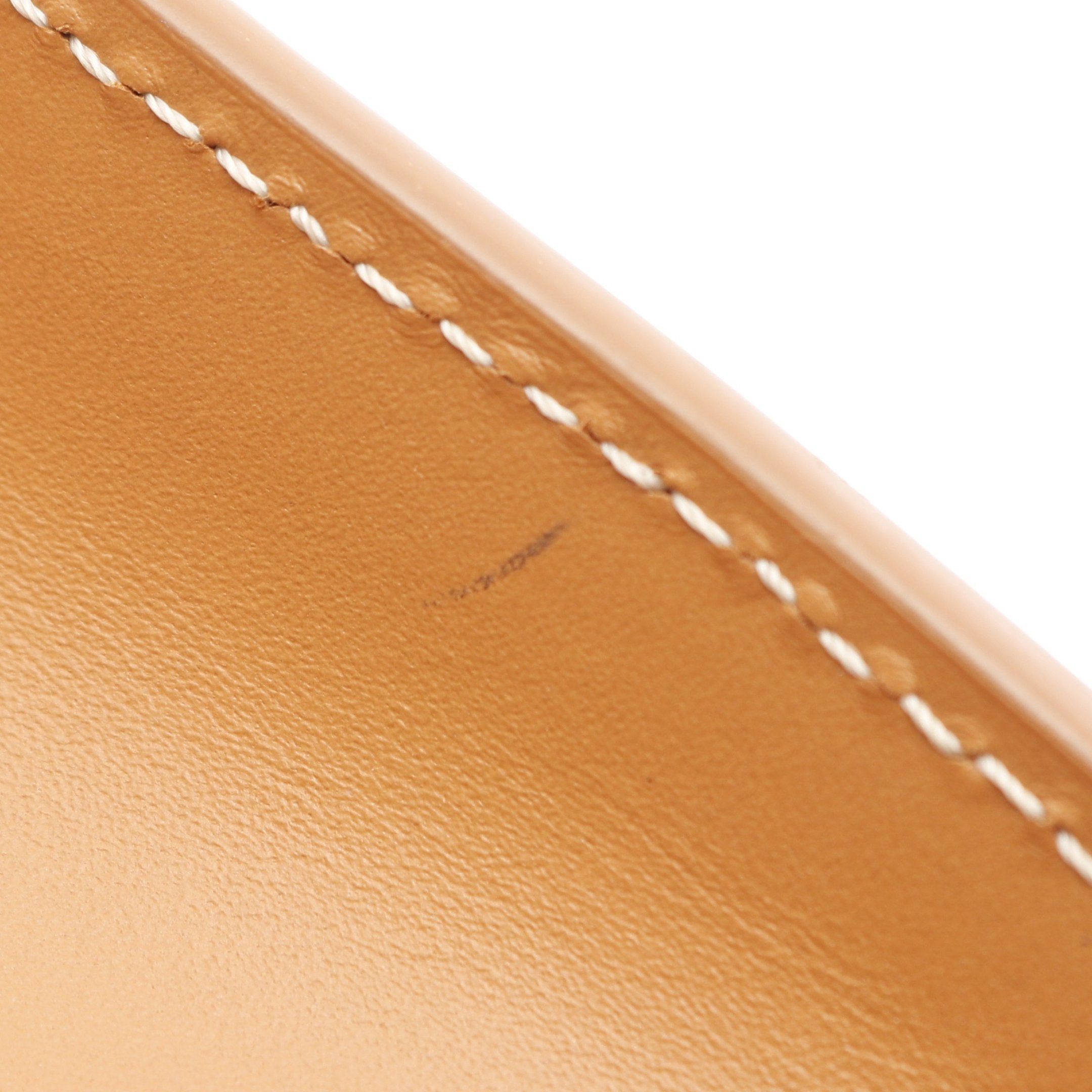 Celine Mini Vertical Cabas Handbag Canvas Leather Ivory Light Brown