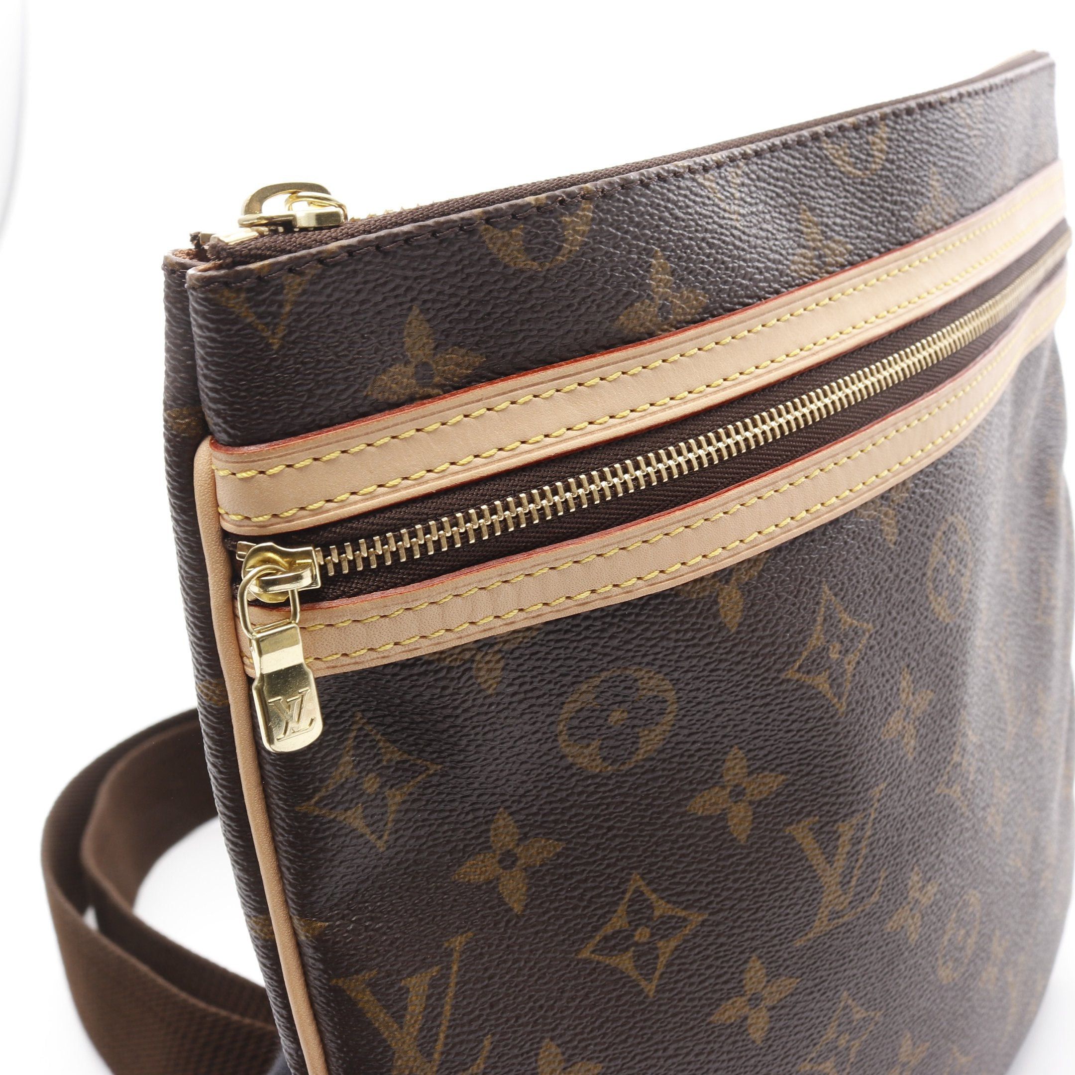 Louis Vuitton Louis Vuitton Pochette Bosphore Monogram Shoulder Bag Leather Brown Size ONE SIZE - 7 Thumbnail