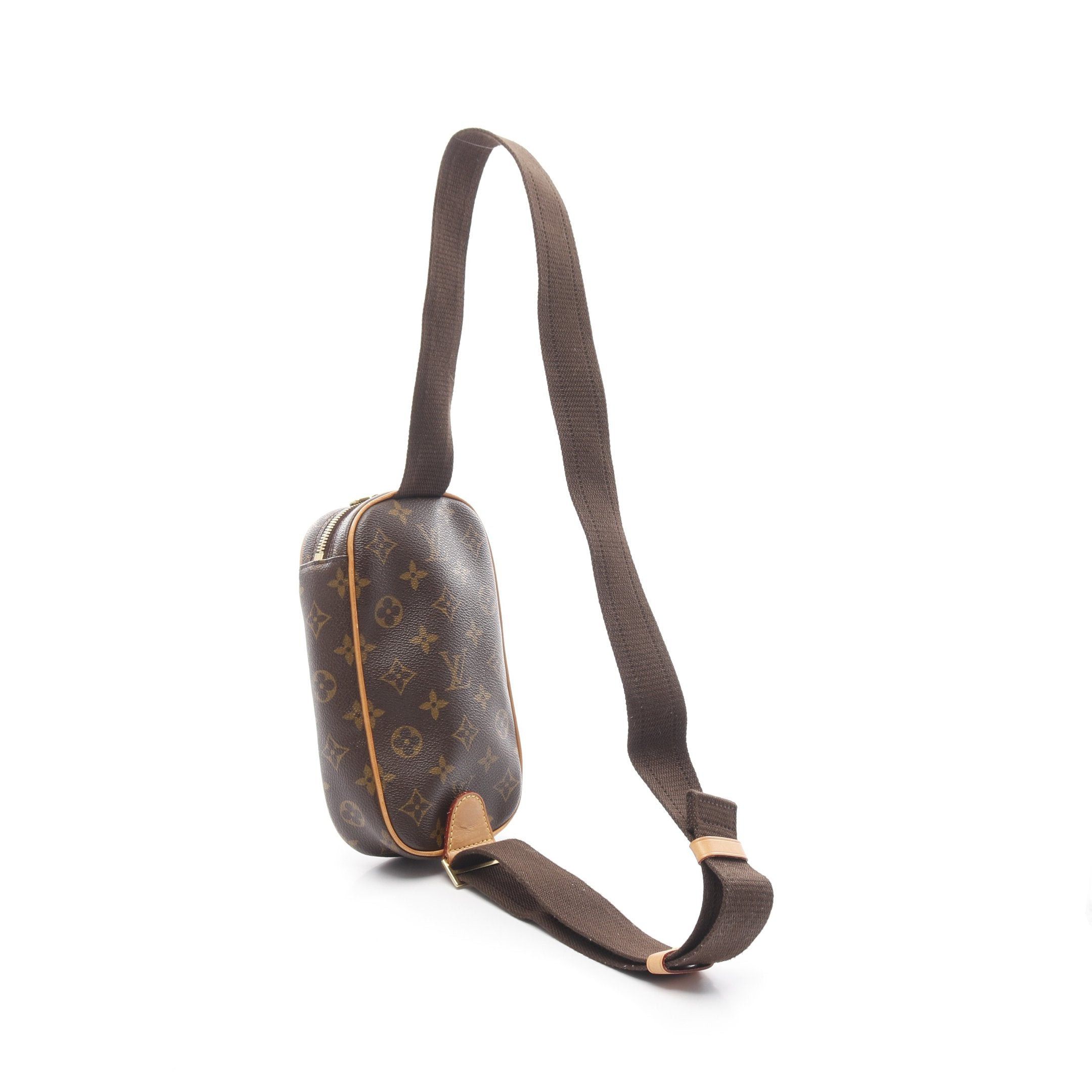 Louis Vuitton Louis Vuitton Pochette Ganju Monogram Body Bag Leather Brown Size ONE SIZE - 2 Thumbnail