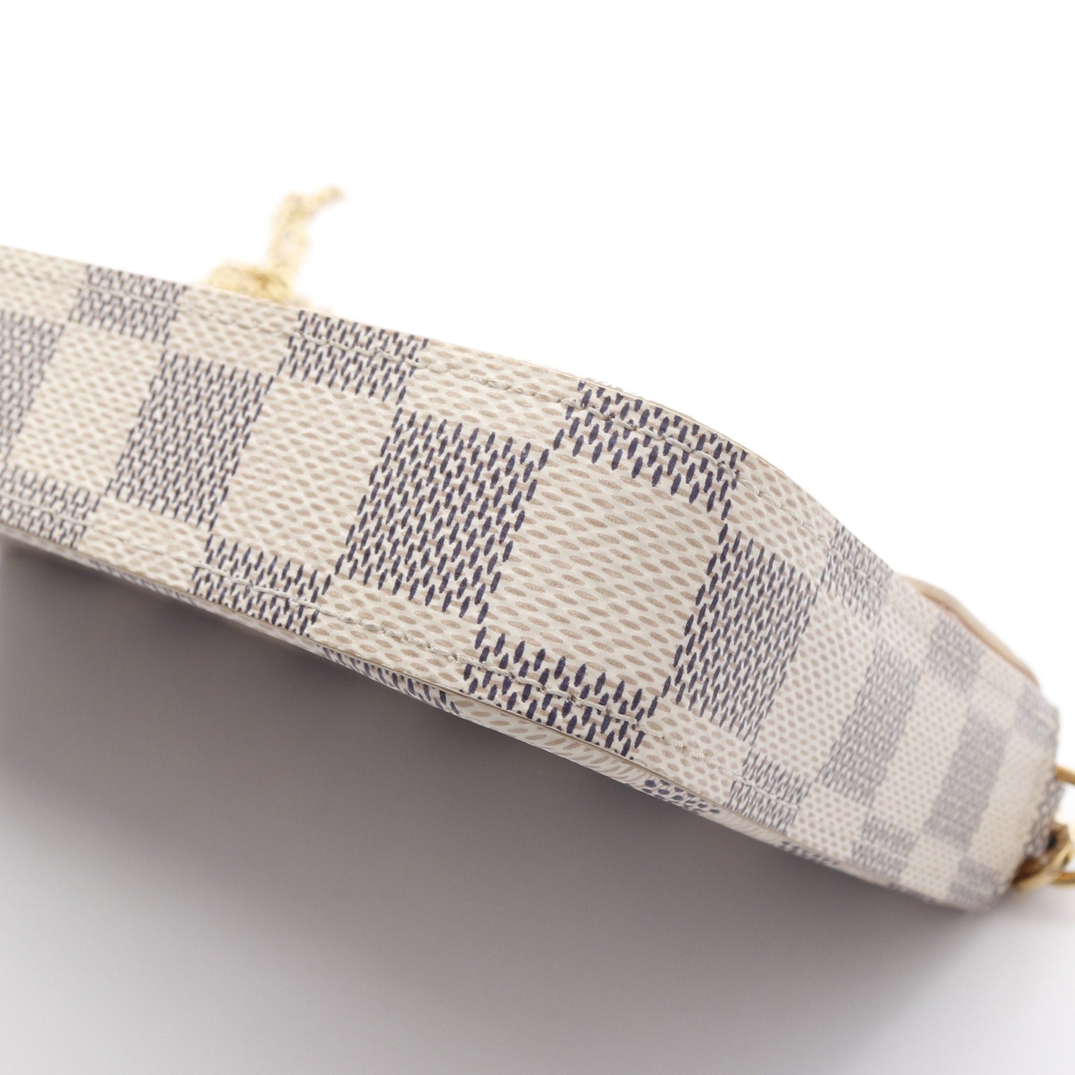 Louis Vuitton Louis Vuitton Pochette Felicie Damier Azur Chain Wallet White Size ONE SIZE - 7 Thumbnail