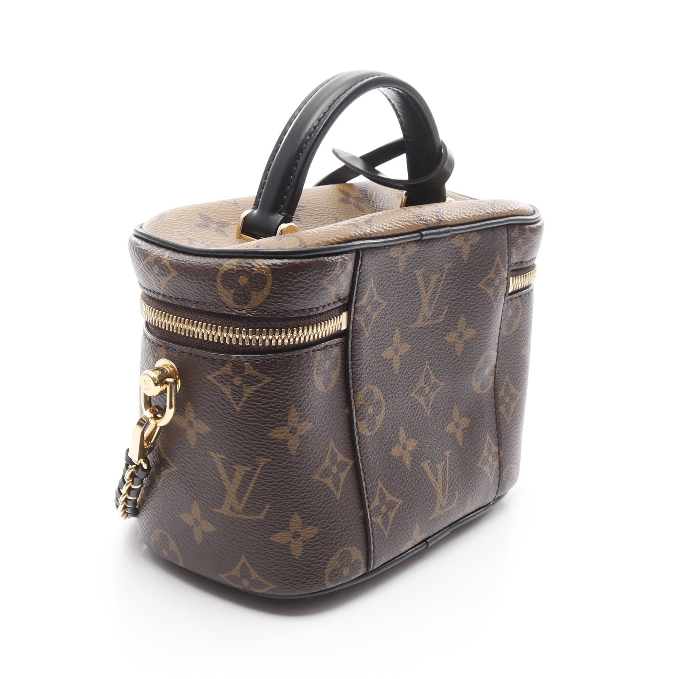 Louis Vuitton Louis Vuitton Vanity Nv Pm Monogram Reverse Handbag Bag Leather Brown Black Size ONE SIZE - 2 Thumbnail