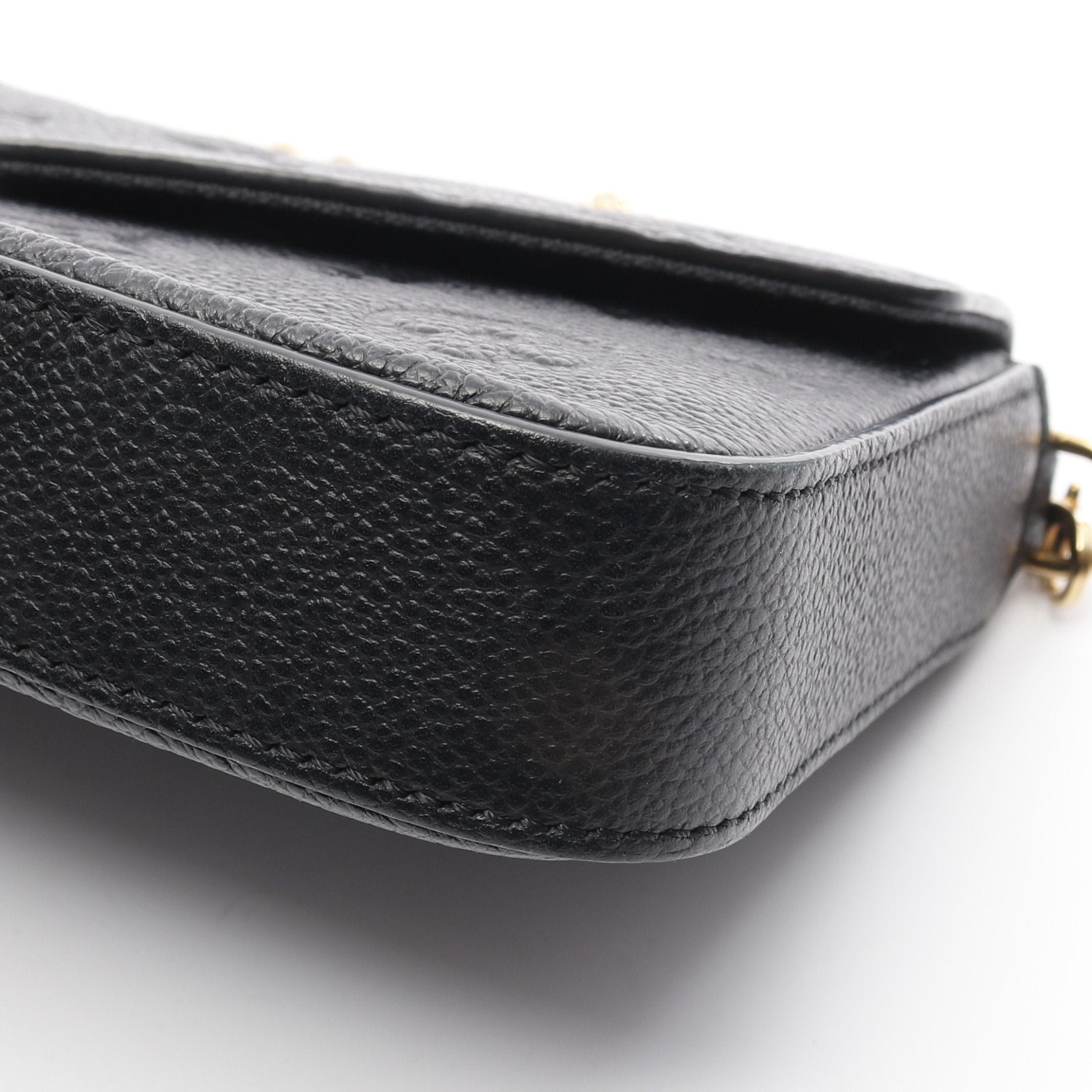 Louis Vuitton Louis Vuitton Pochette Felicie Monogram Empreinte Noir Chain Wallet Leather Black Size ONE SIZE - 6 Thumbnail