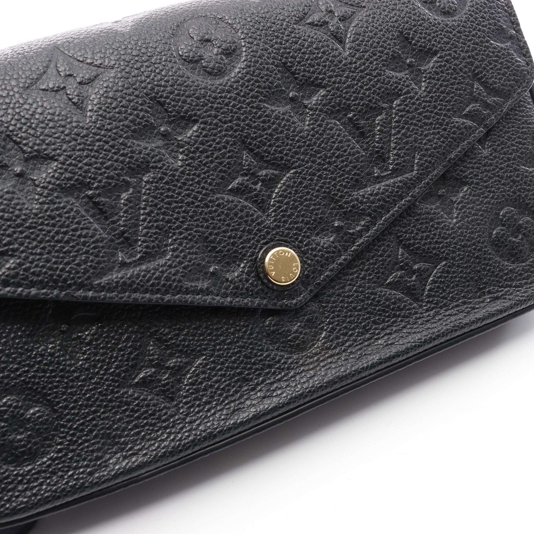 Louis Vuitton Louis Vuitton Pochette Felicie Monogram Empreinte Noir Chain Wallet Leather Black Size ONE SIZE - 7 Thumbnail