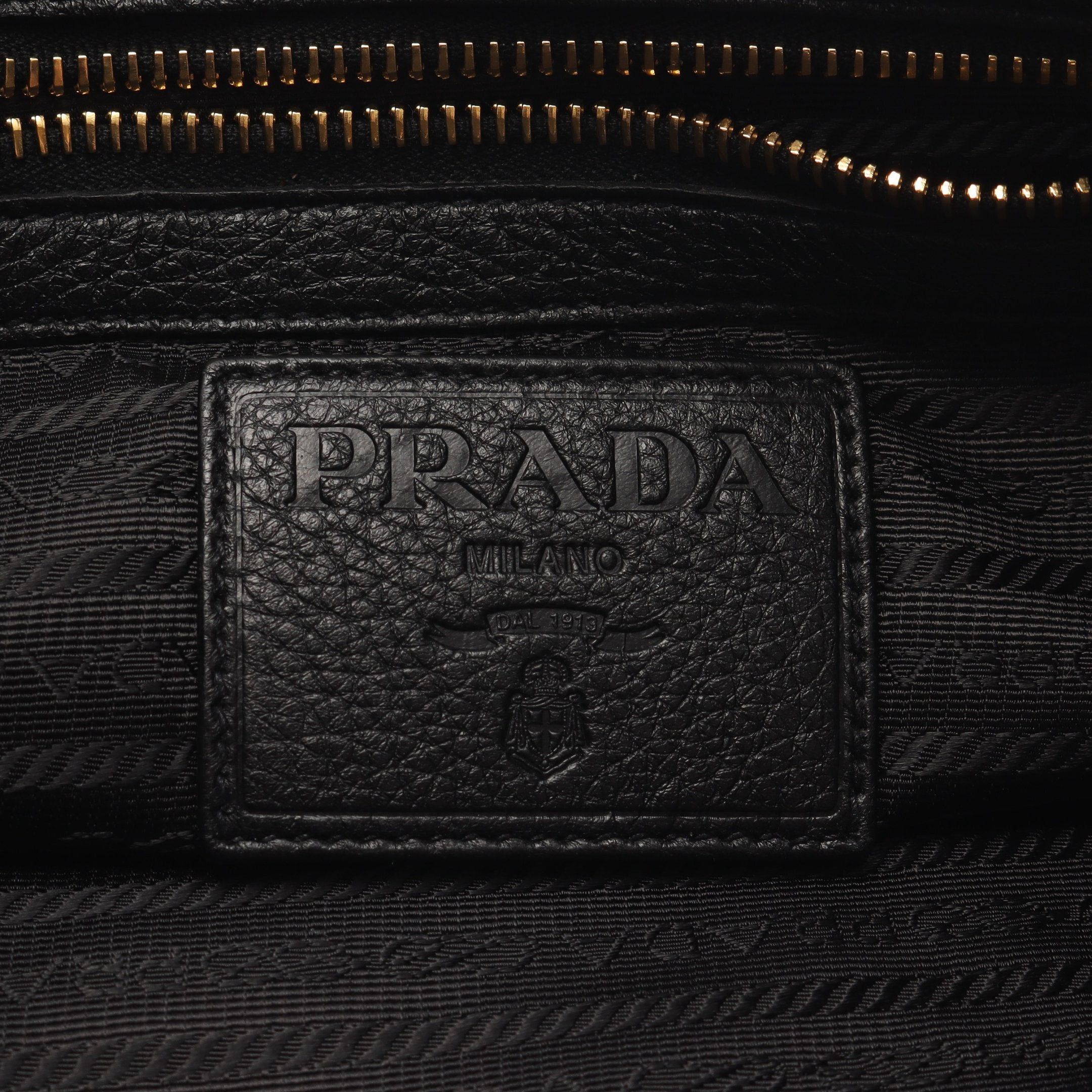 Prada Prada Logo Shoulder Bag Leather Black Crossbody Size ONE SIZE - 4 Thumbnail