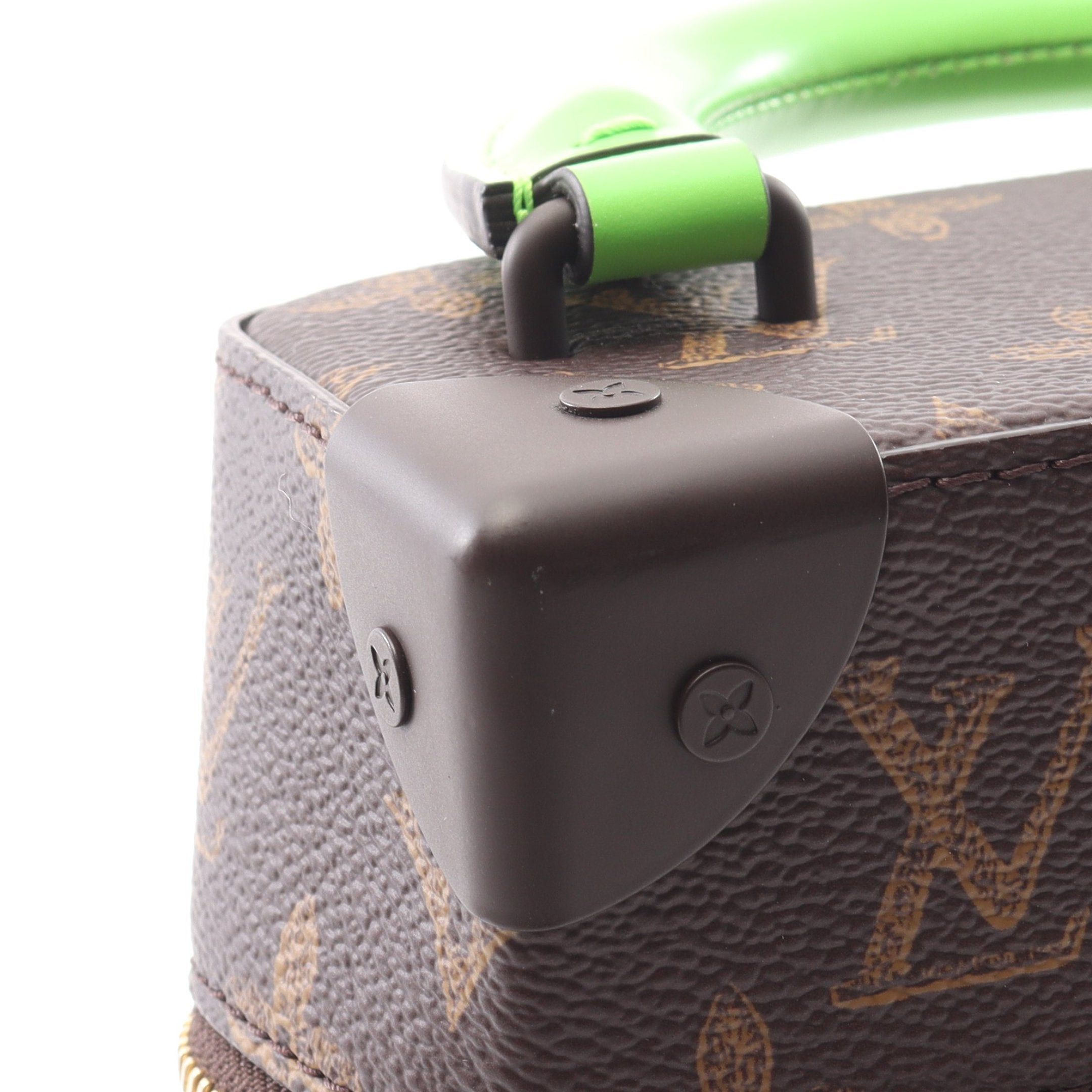 Louis Vuitton Louis Vuitton Vertical Box Trunk Monogram Handbag Leather Brown Light Green Size ONE SIZE - 6 Thumbnail