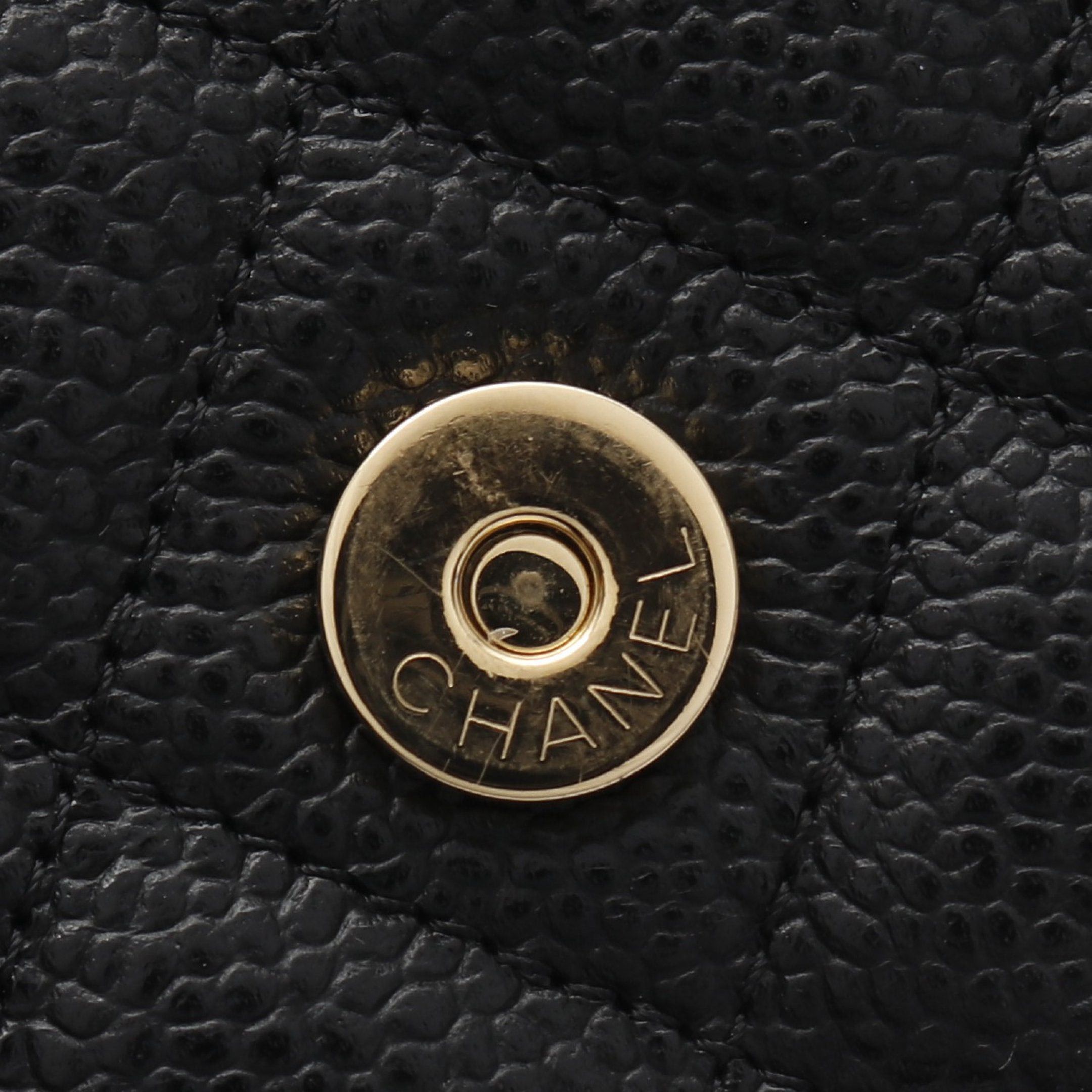 Chanel Chanel Matelasse Chain Wallet Caviar Skin Black Gold Hardware Size ONE SIZE - 7 Thumbnail
