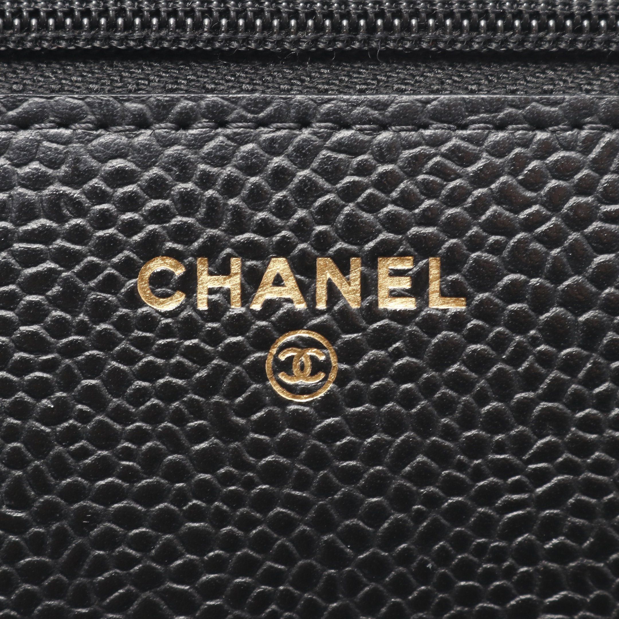 Chanel Chanel Matelasse Chain Wallet Caviar Skin Black Gold Hardware Size ONE SIZE - 4 Thumbnail