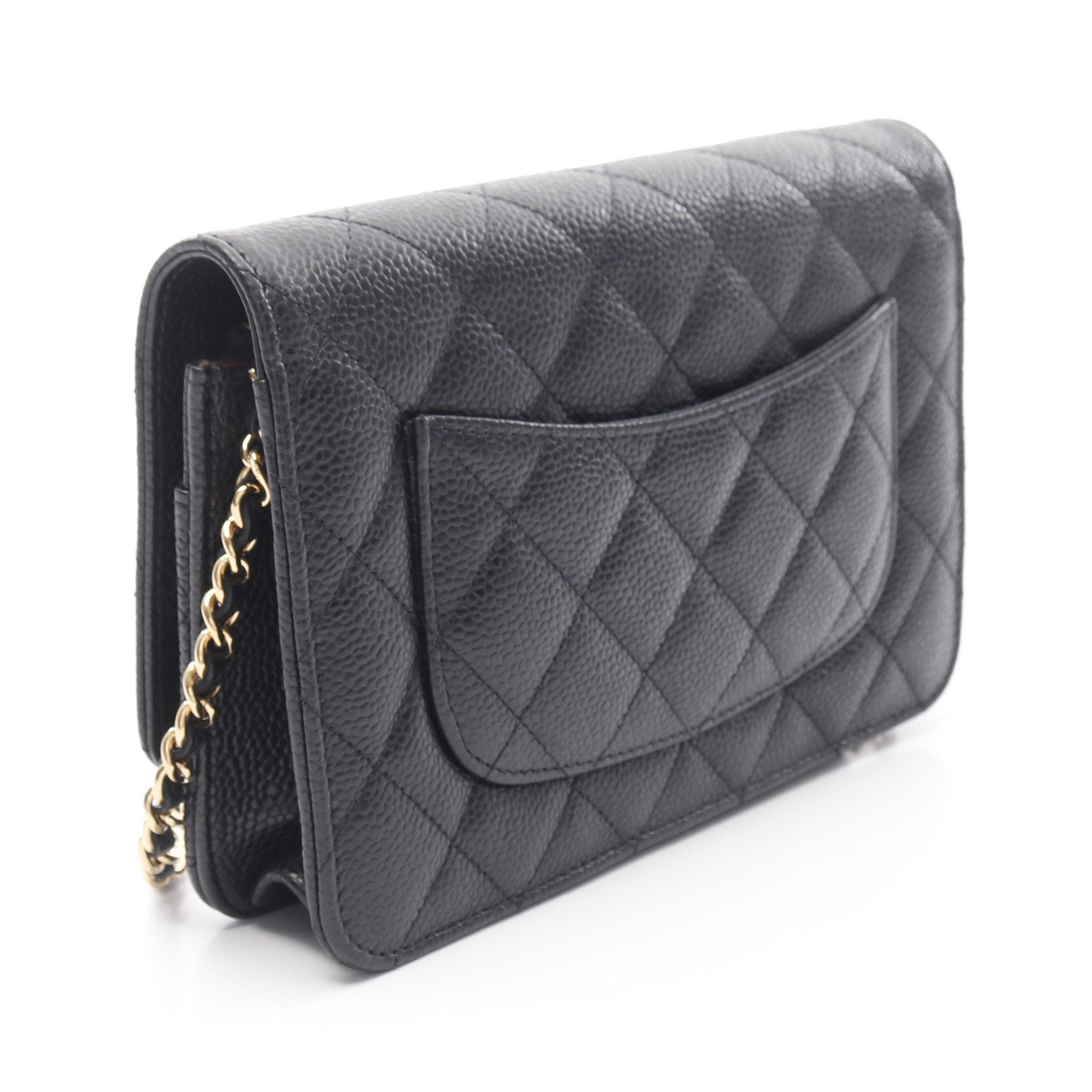 Chanel Chanel Matelasse Chain Wallet Caviar Skin Black Gold Hardware Size ONE SIZE - 2 Thumbnail