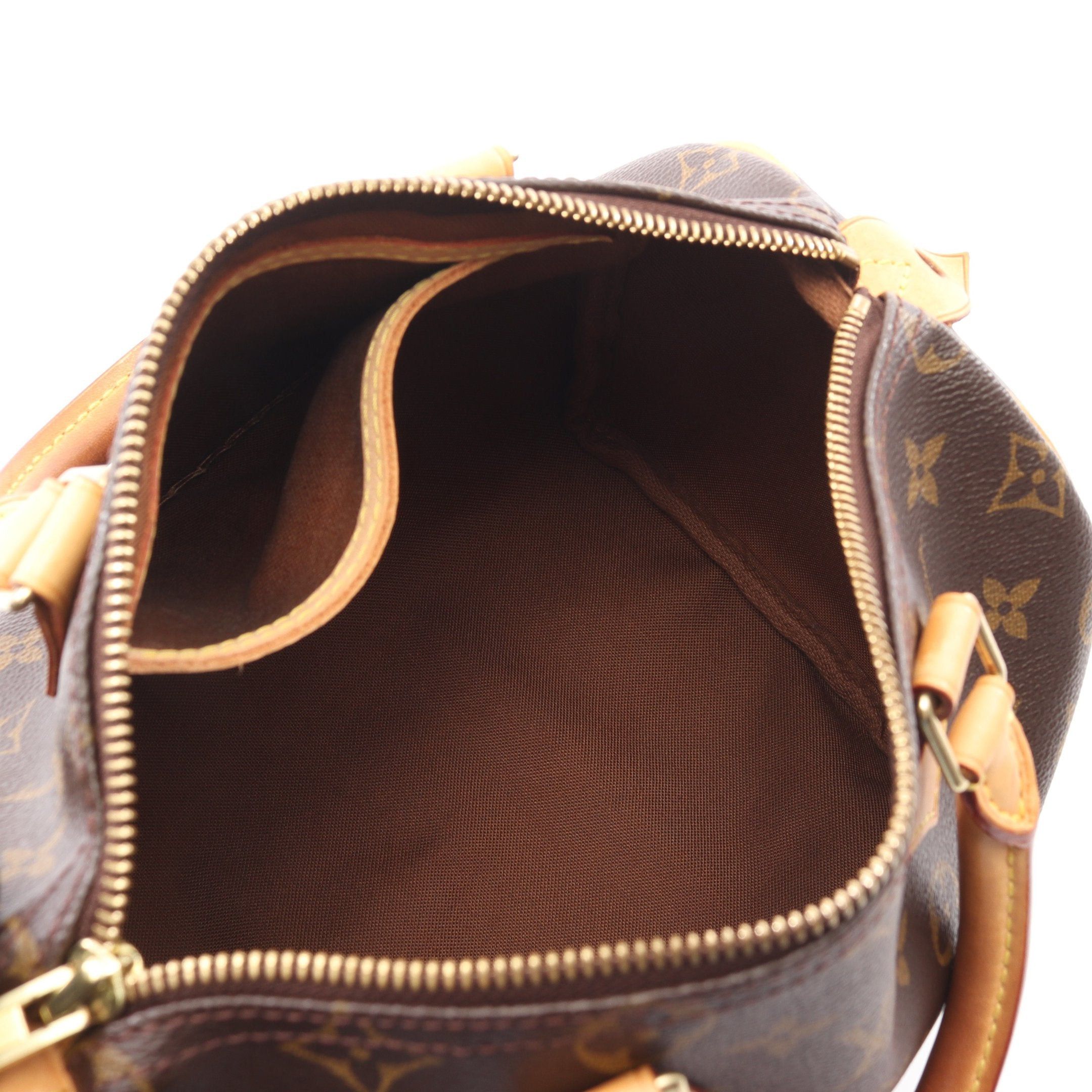 Louis Vuitton Louis Vuitton Speedy 25 Monogram Handbag Leather Brown Size ONE SIZE - 3 Thumbnail
